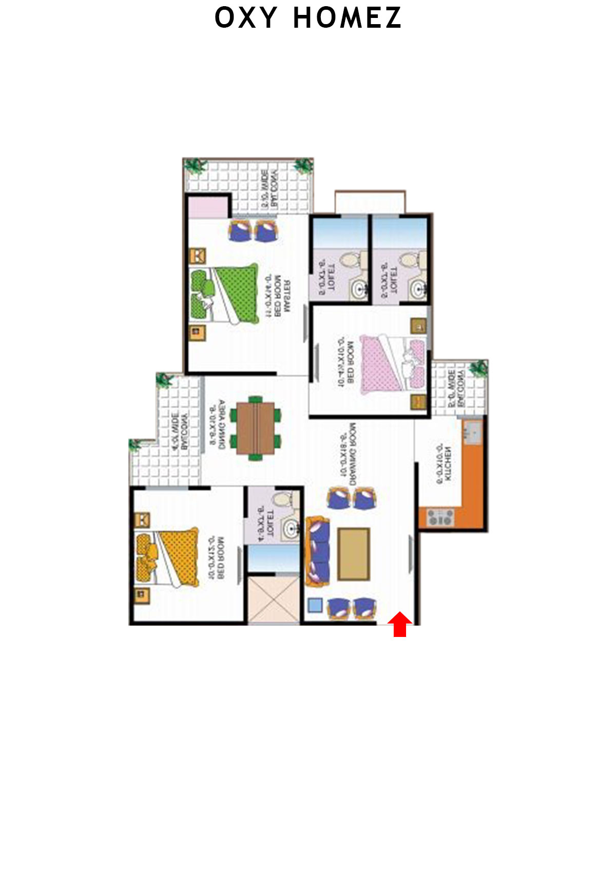 Oxy Homez Block O Unit 6 (Type 6) Floor Plan