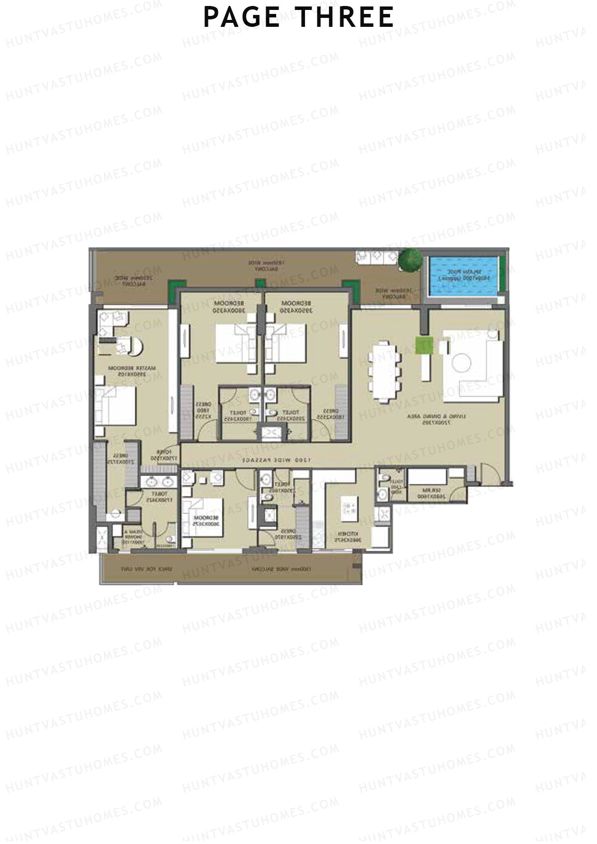 Page Three Residences Page3 Unit C201 (Type 2) Floor Plan