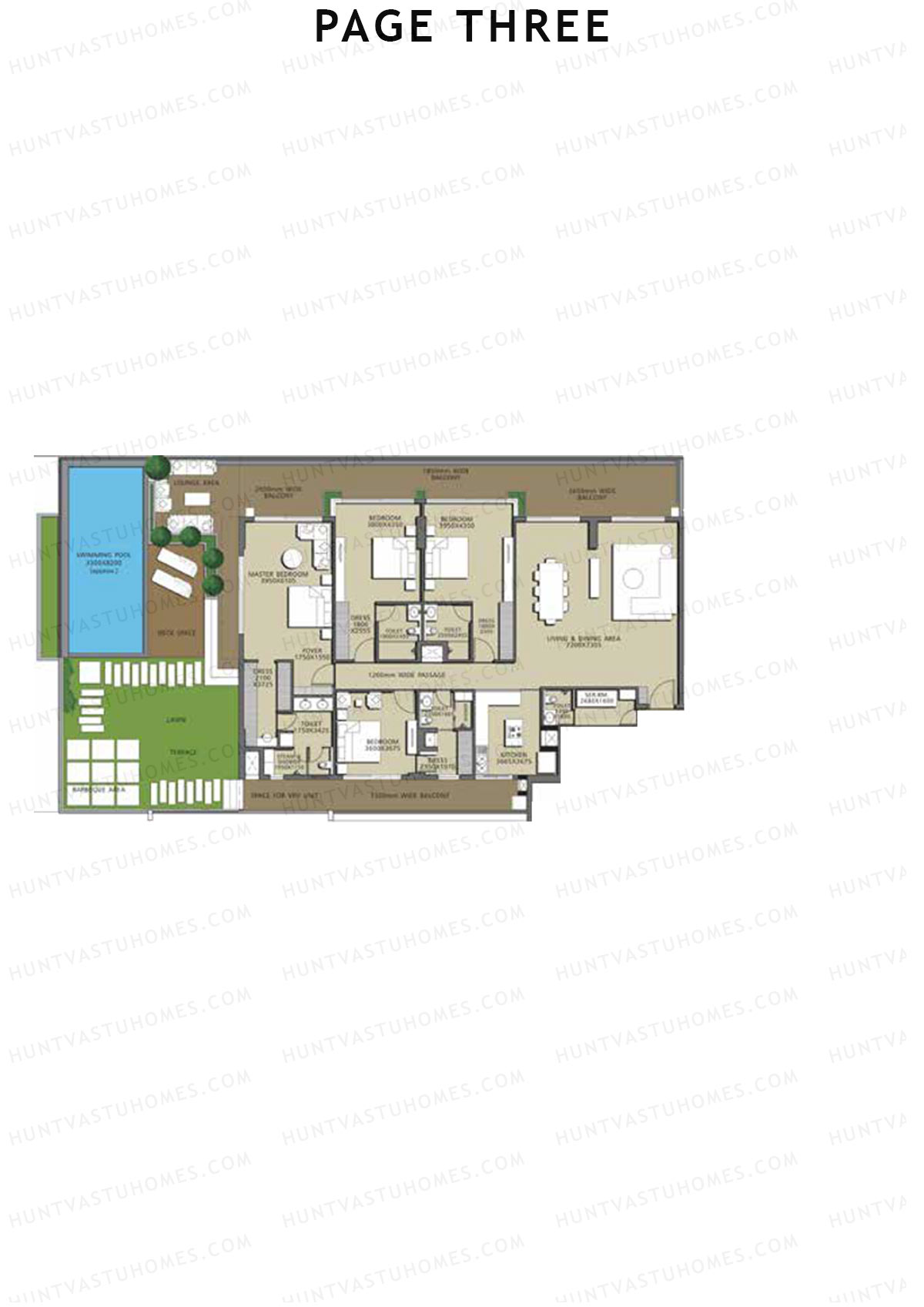 Page Three Residences Page3 Unit C201 (Type 3) Floor Plan
