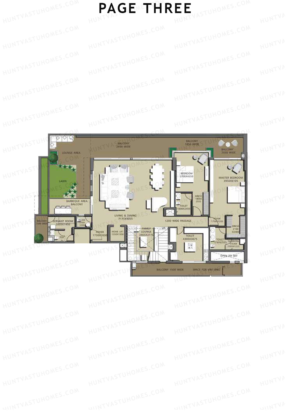 Page Three Residences Page3 Unit C201 (Duplex) Floor Plan