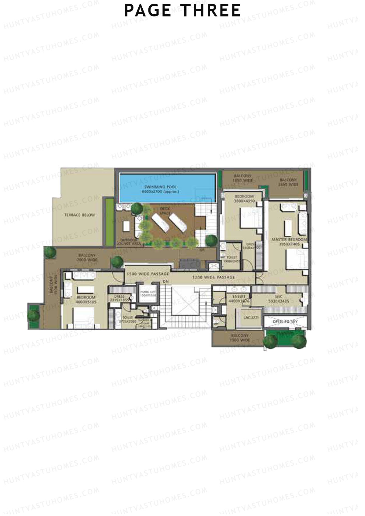 Page Three Residences Page3 Unit C201 (Duplex) Floor Plan
