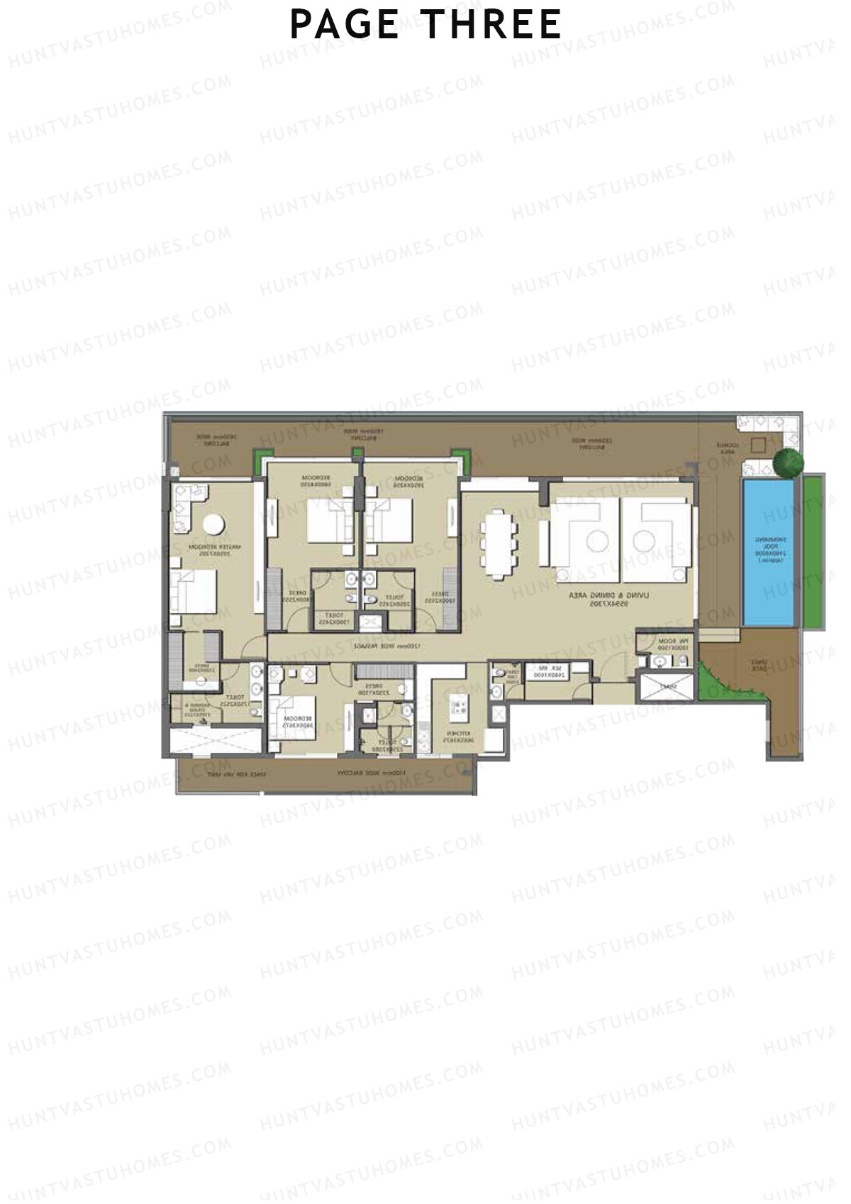 Page Three Residences Page3 Unit C401 (Type 2) Floor Plan