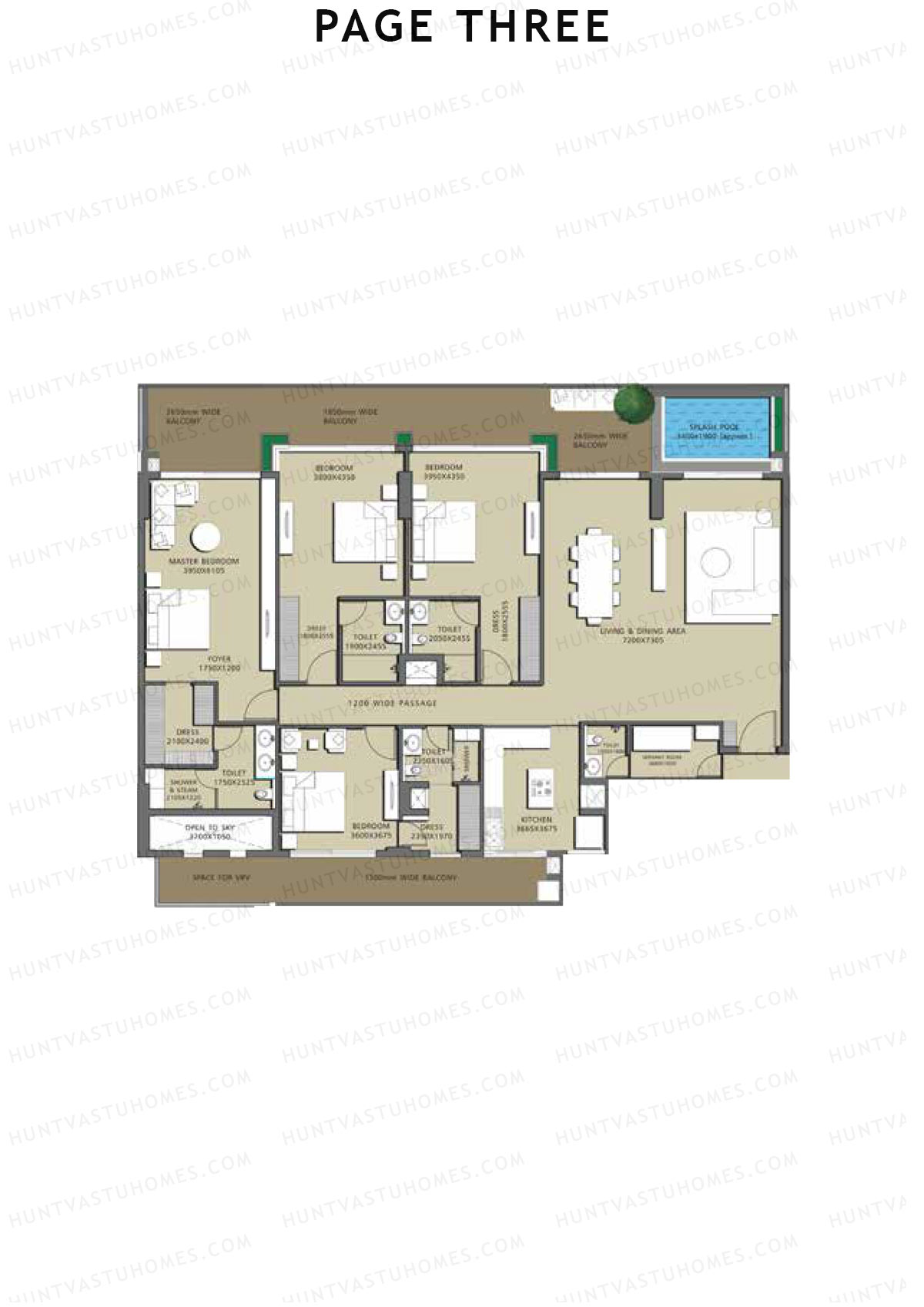 Page Three Residences Page3 Unit C402 (Type 1) Floor Plan