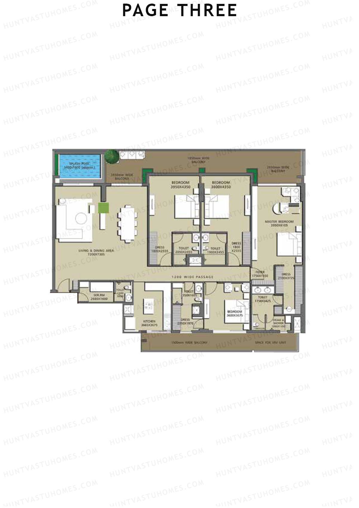 Page Three Residences Page3 Unit C402 (Type 2) Floor Plan