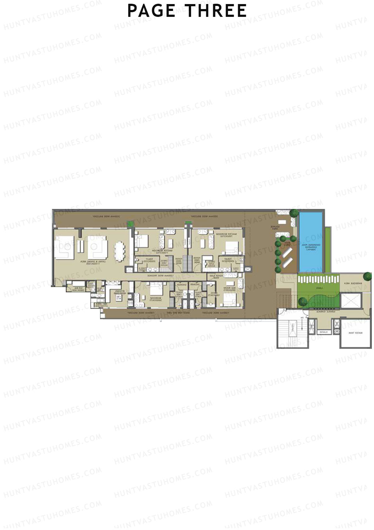 Page Three Residences Page3 Unit C402 (Type 4) Floor Plan