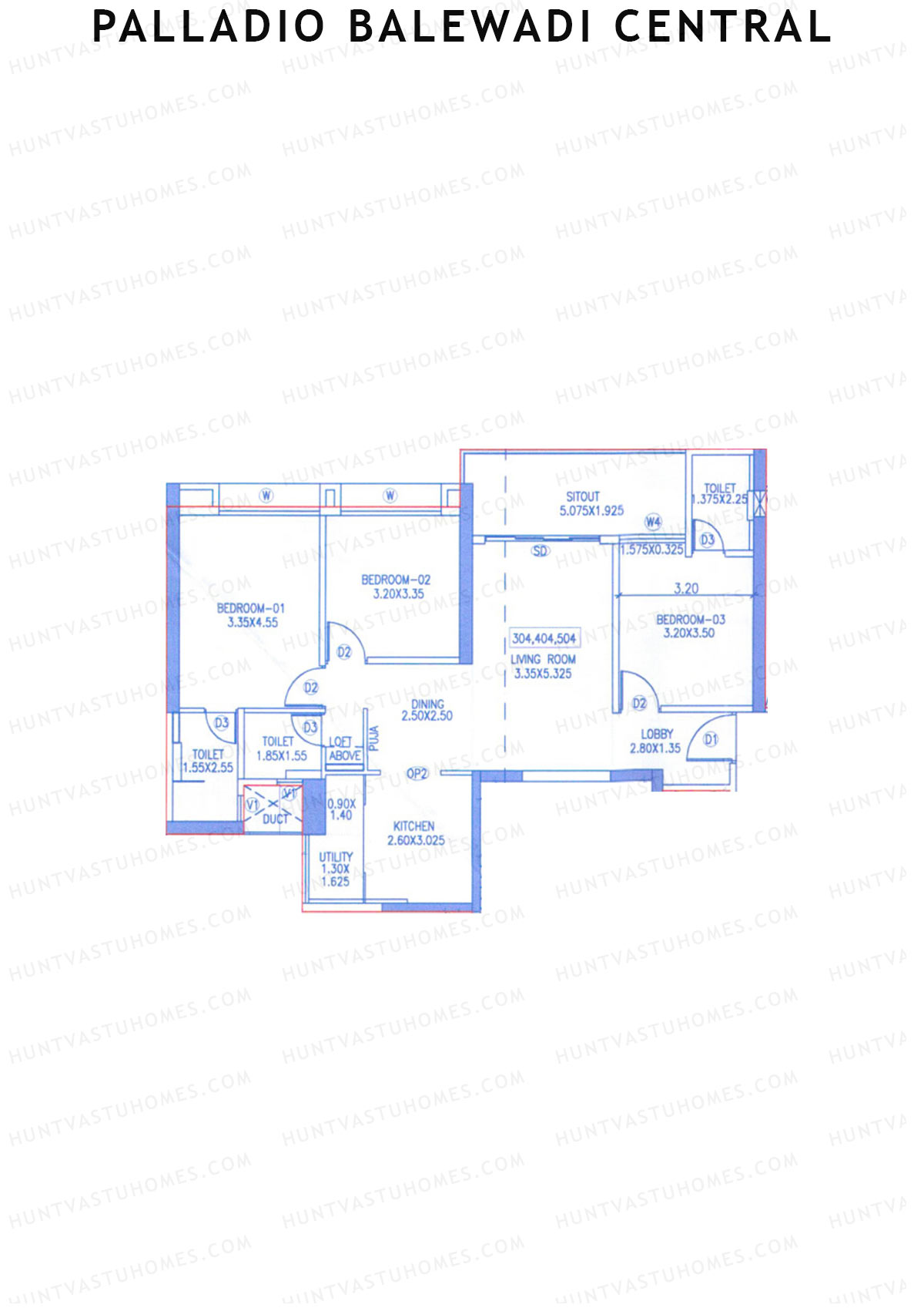 Palladio Balewadi Central Tower 1 Unit 4 Floor Plan