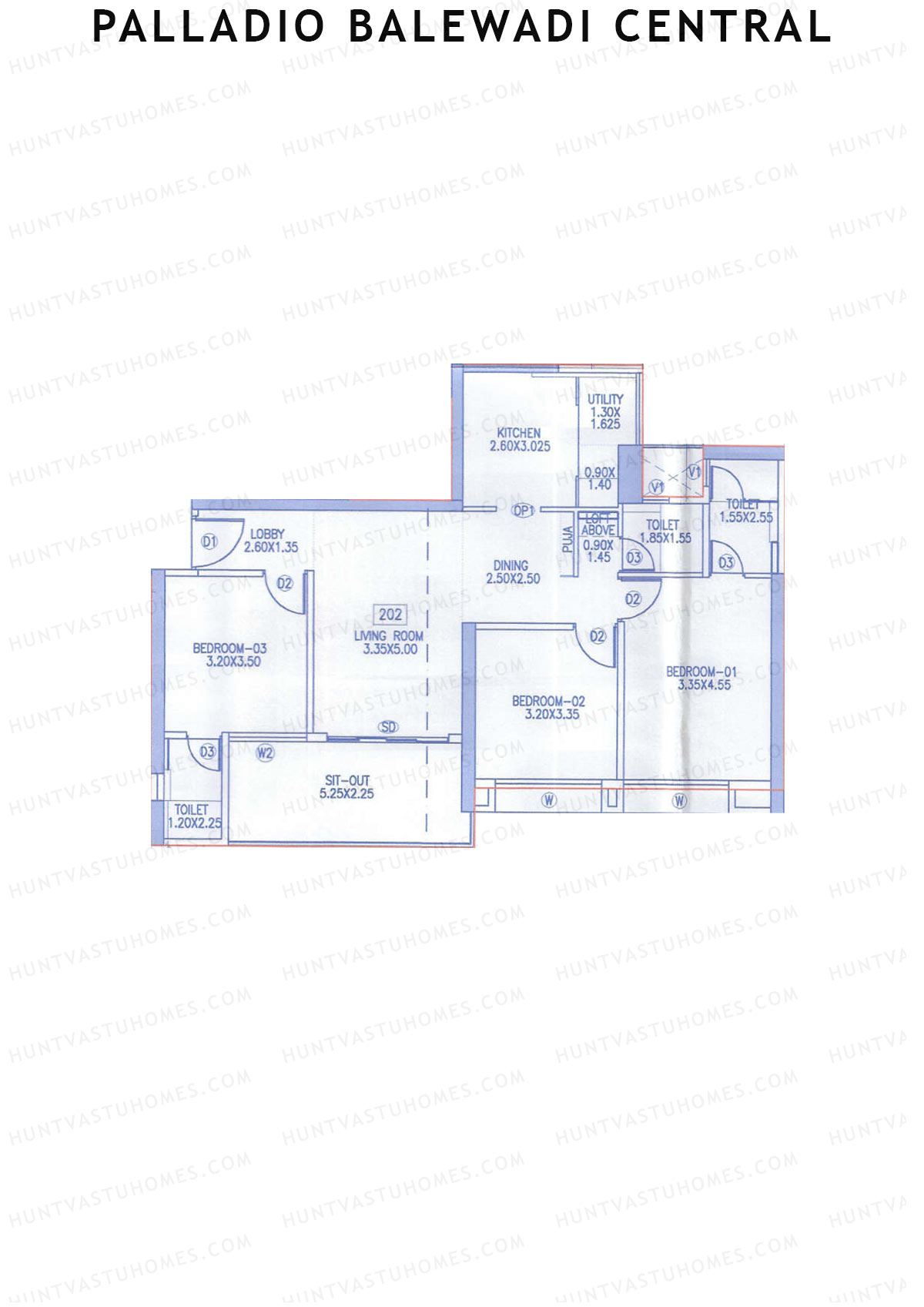 Palladio Balewadi Central Tower 2 Unit 2 Floor Plan