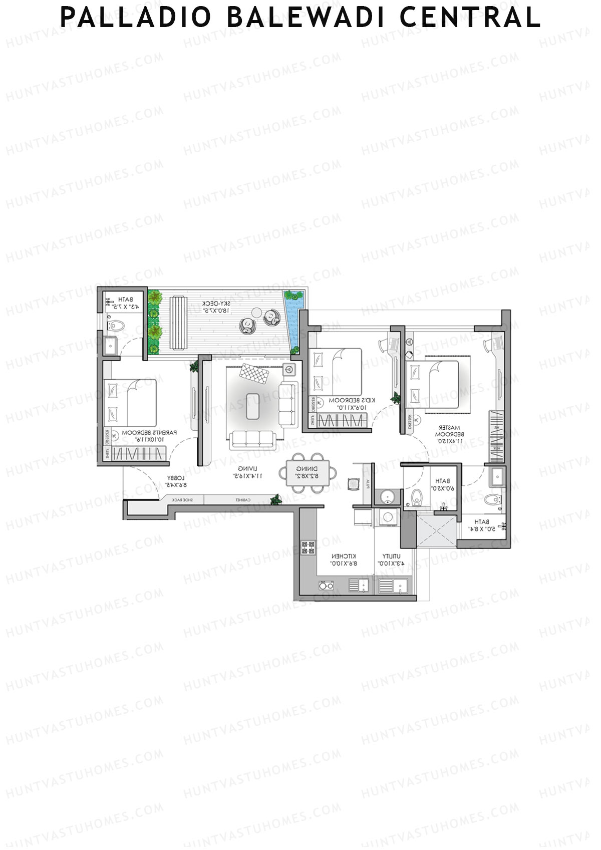 Palladio Balewadi Central Enigma Unit 1  Floor Plan