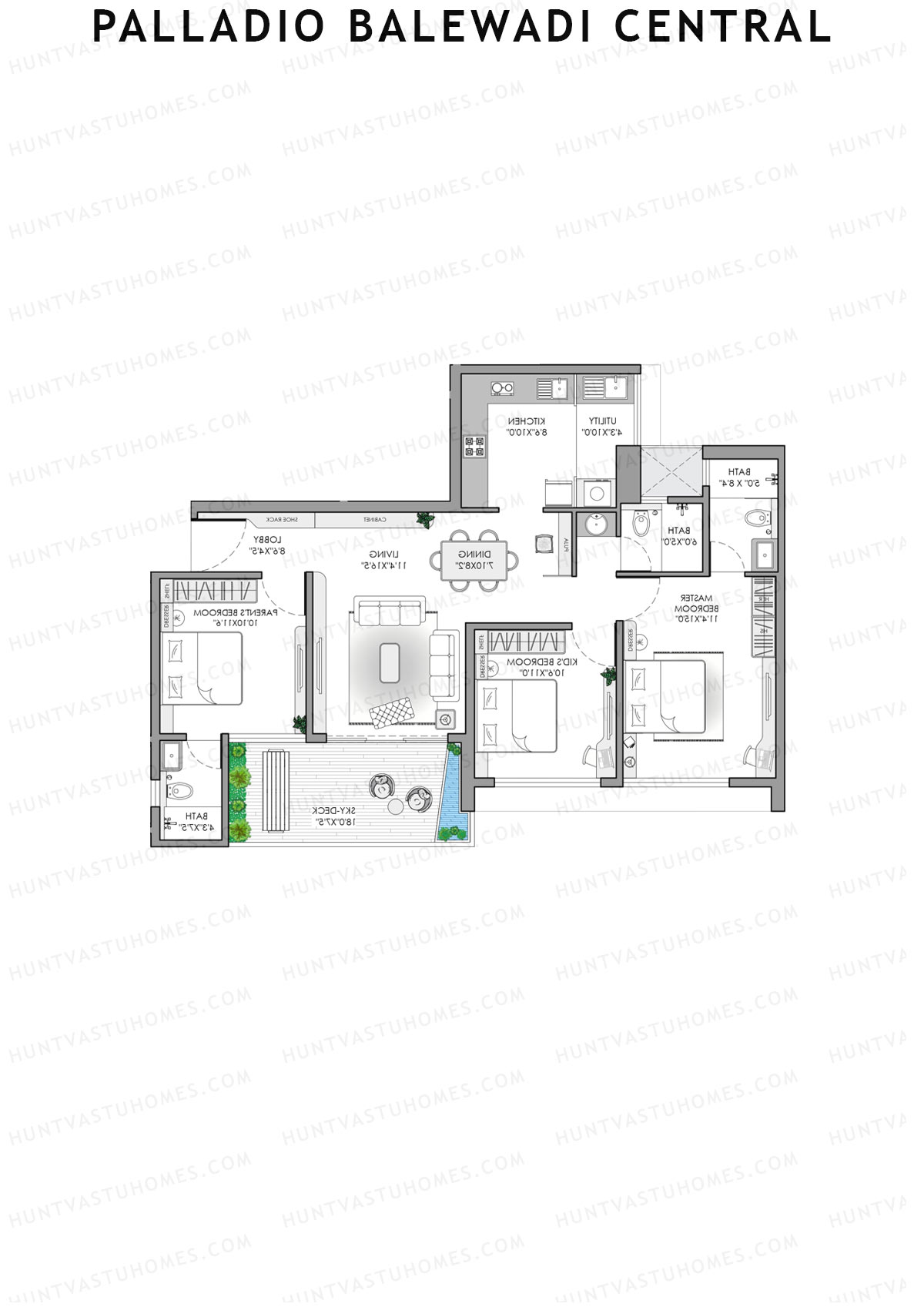 Palladio Balewadi Central Enigma Unit 2 Floor Plan
