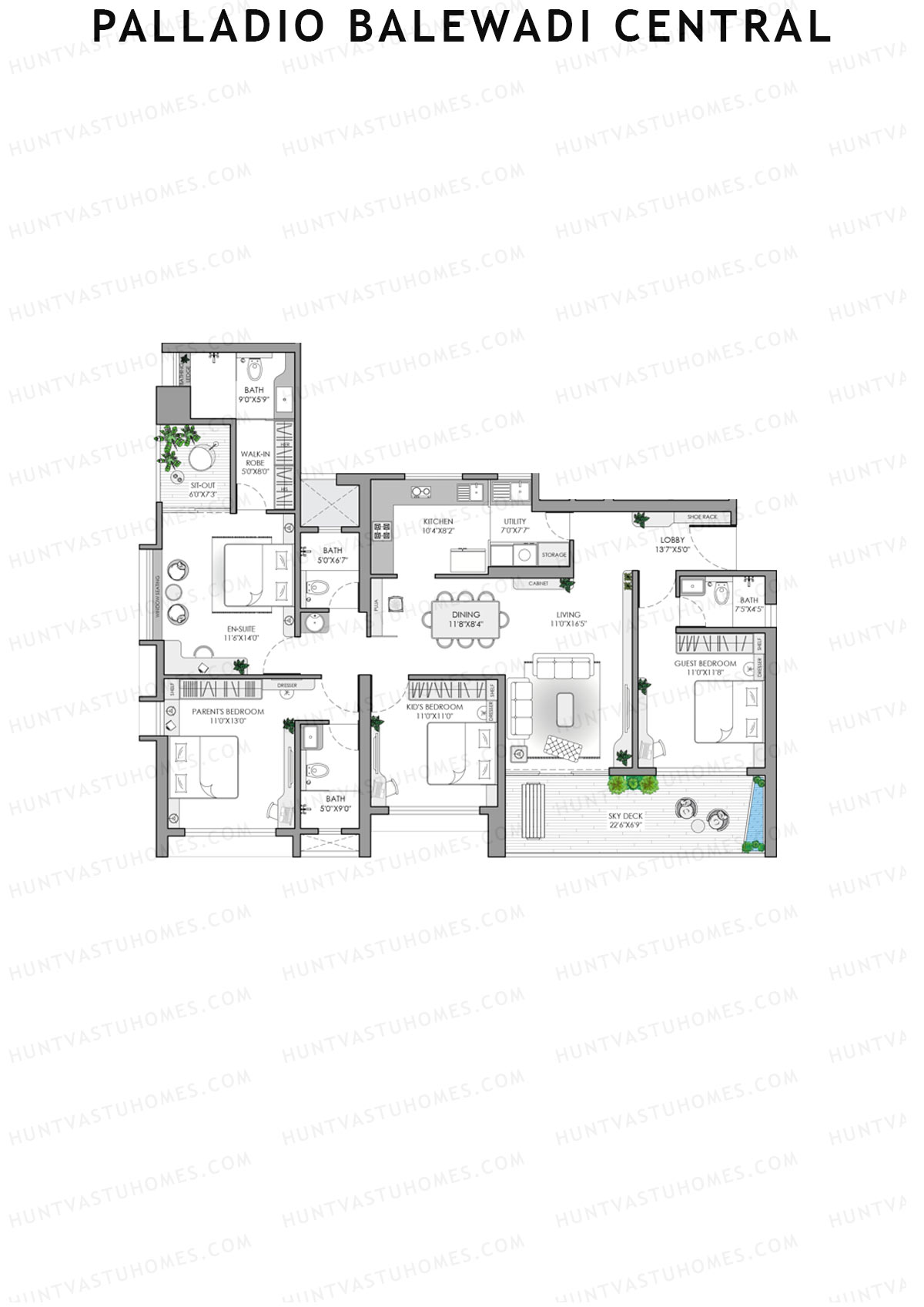 Palladio Balewadi Central Enigma Unit 3 Floor Plan