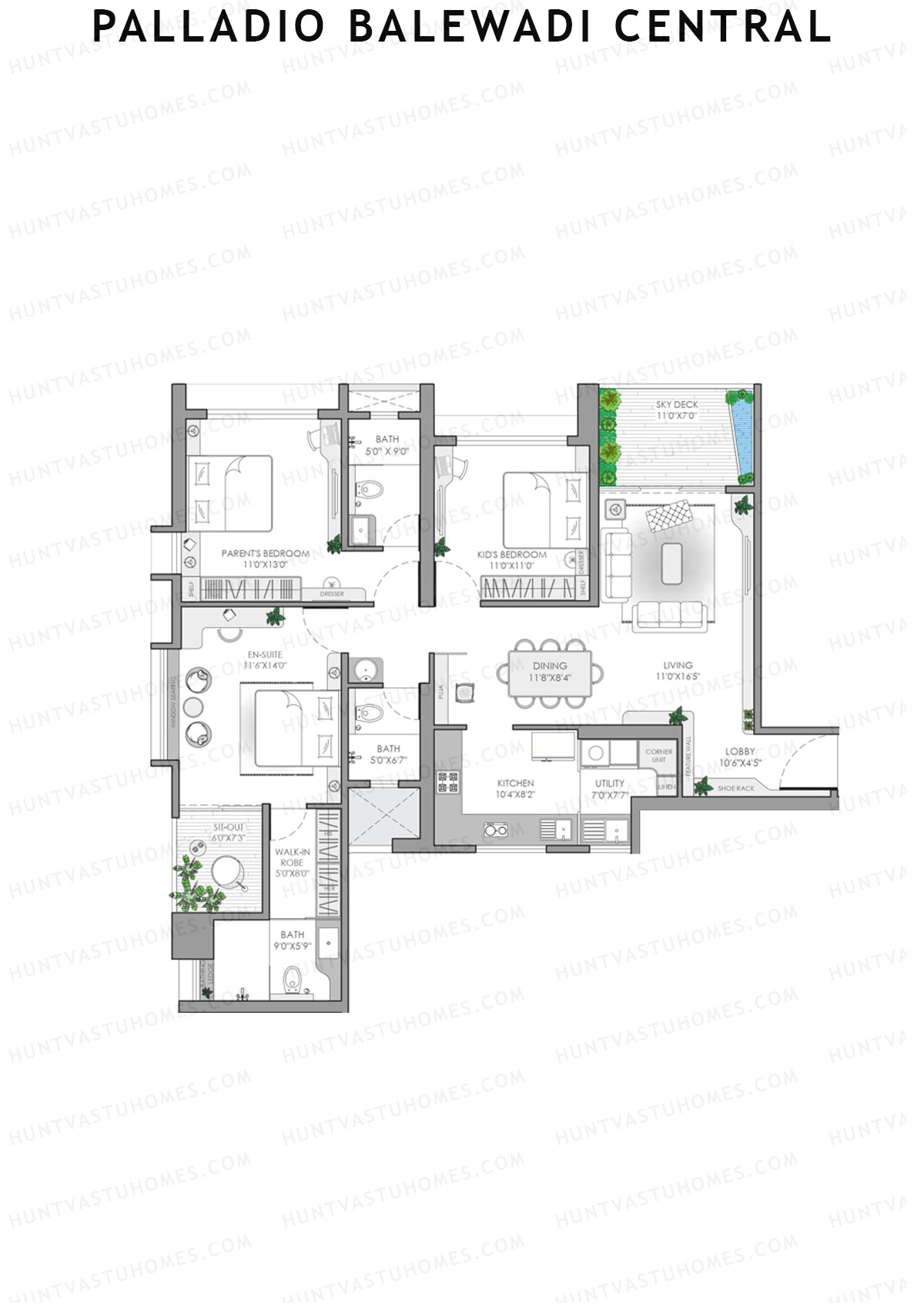Palladio Balewadi Central Enigma Unit 4 Floor Plan