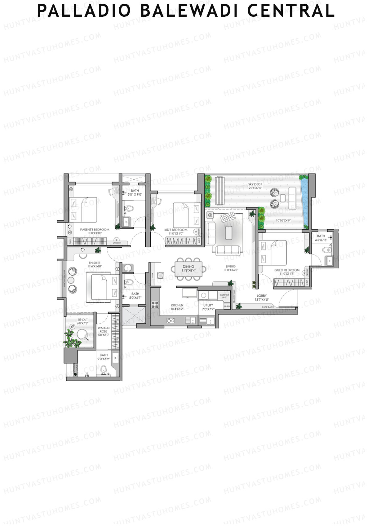 Palladio Balewadi Central Enigma Unit 4 Floor Plan