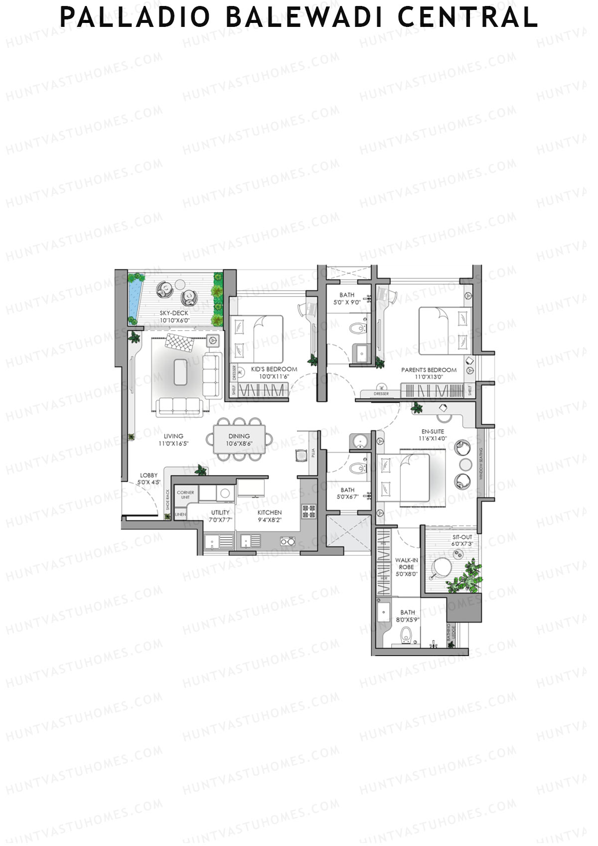 Palladio Balewadi Central ignis Unit 1 Floor Plan