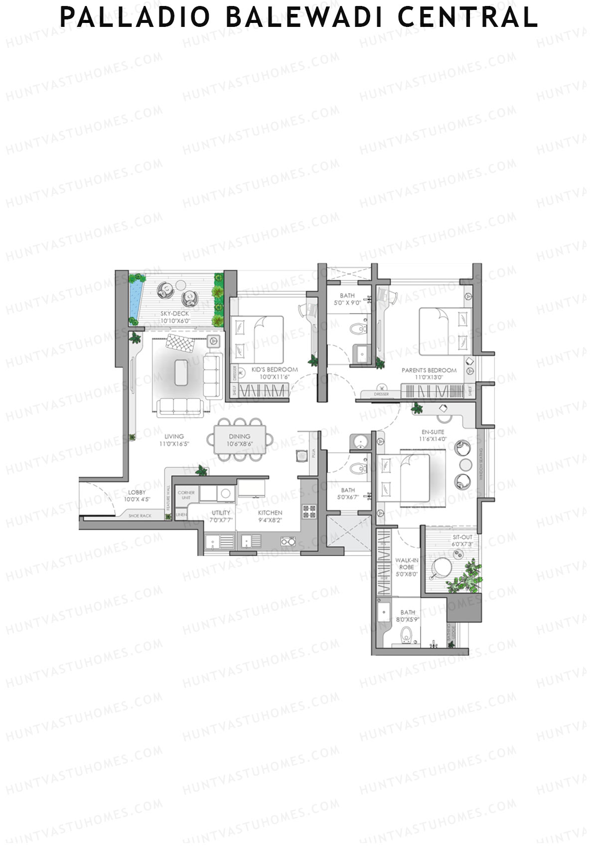 Palladio Balewadi Central ignis Unit 1  Floor Plan