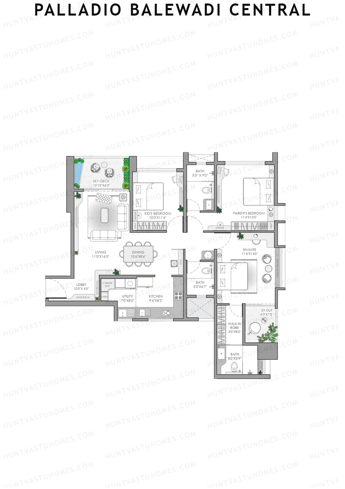 Palladio Balewadi Central ignis Unit 1  Floor Plan