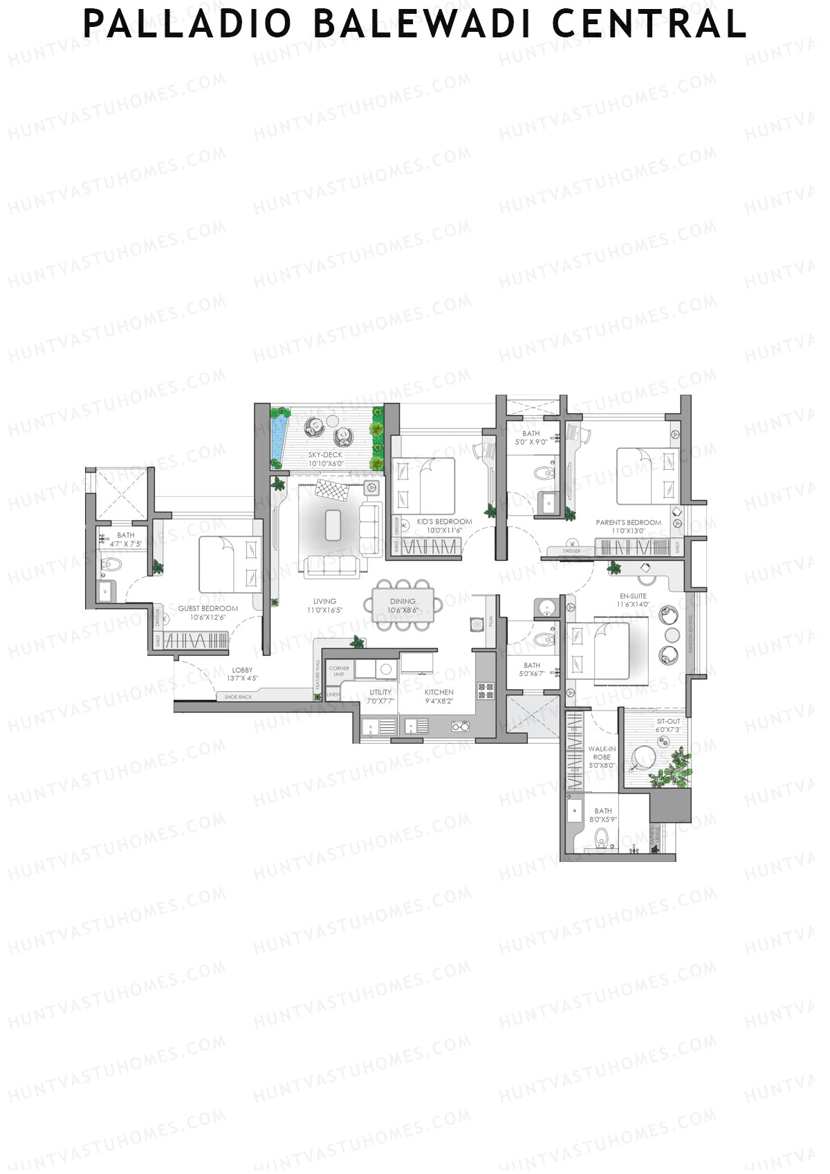 Palladio Balewadi Central ignis Unit 1  Floor Plan