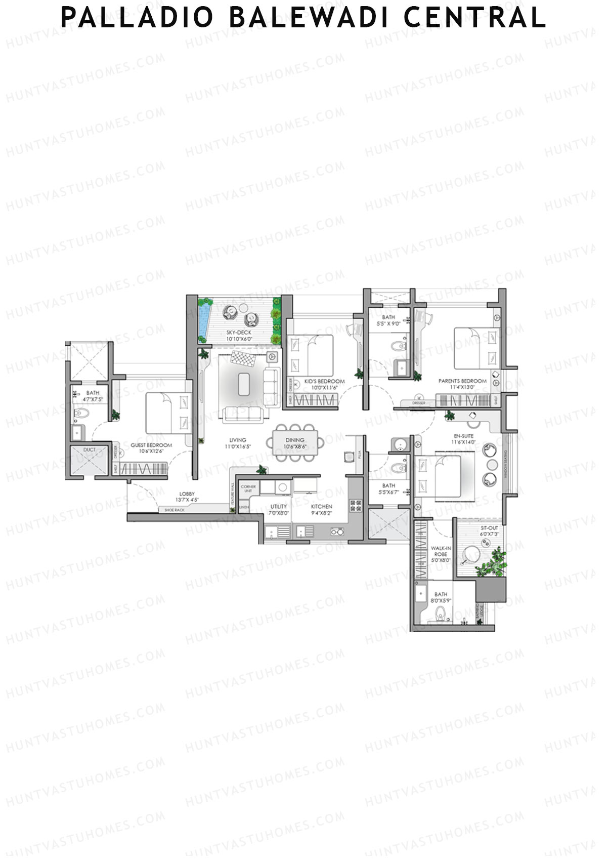 Palladio Balewadi Central ignis Unit 1 Floor Plan