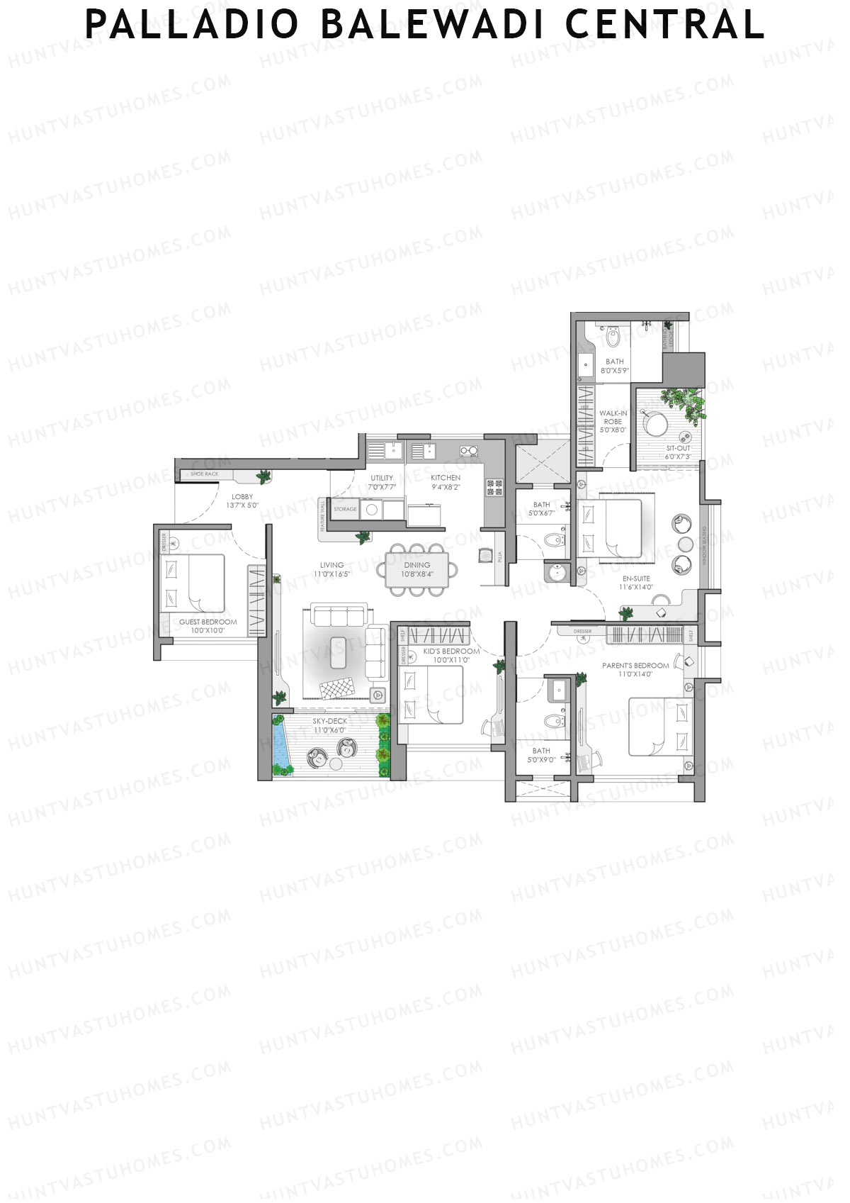 Palladio Balewadi Central ignis Unit 2 Floor Plan