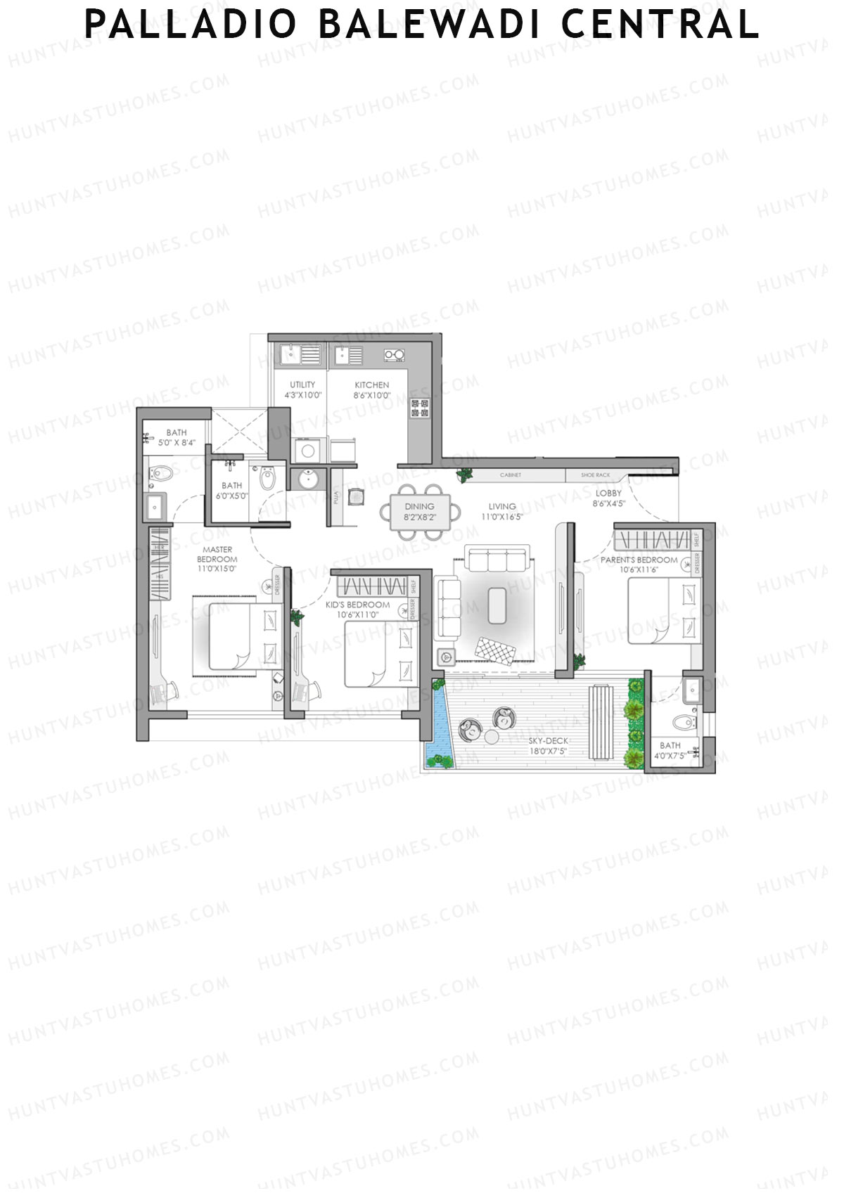 Palladio Balewadi Central ignis Unit 3 Floor Plan