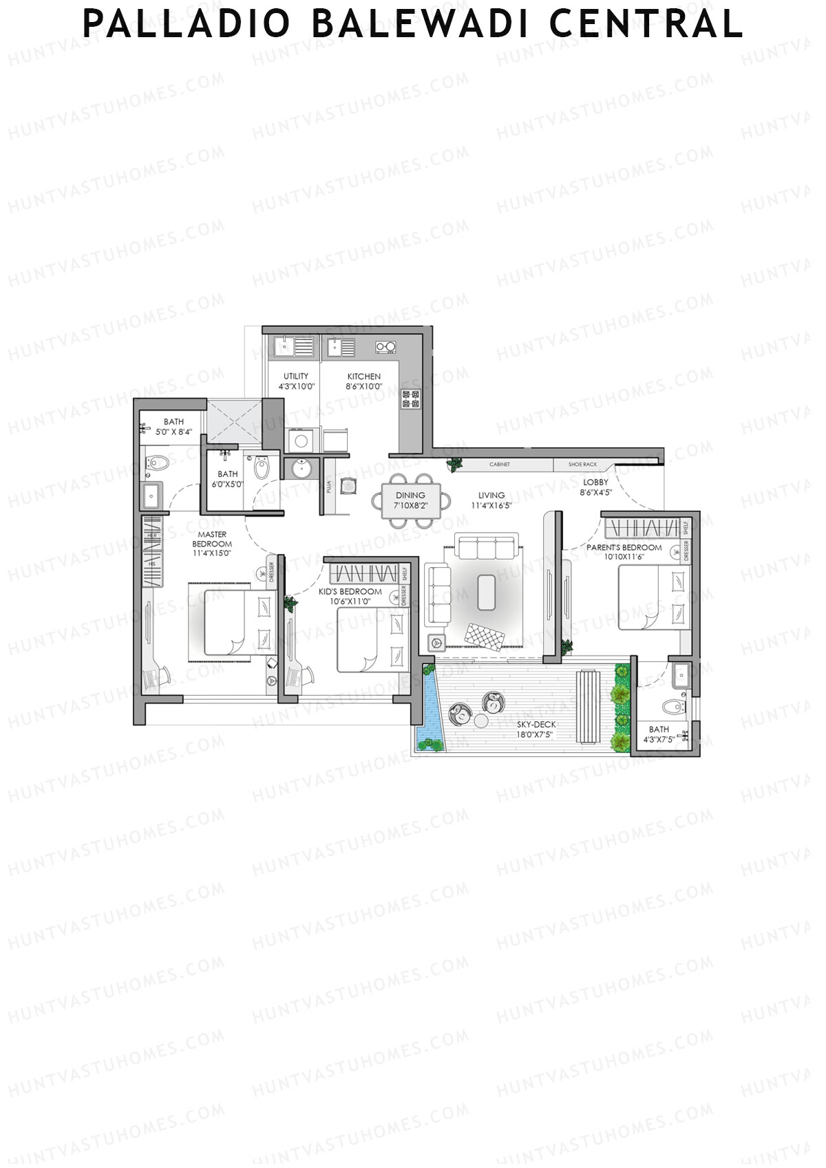 Palladio Balewadi Central ignis Unit 3 Floor Plan