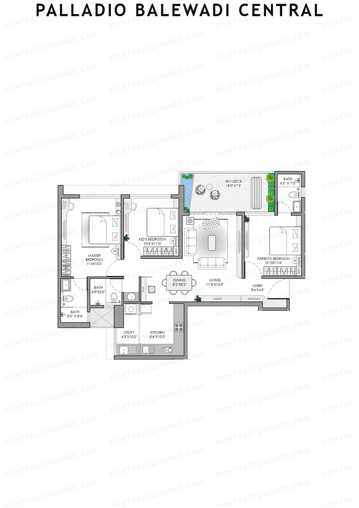 Palladio Balewadi Central ignis Unit 4 Floor Plan
