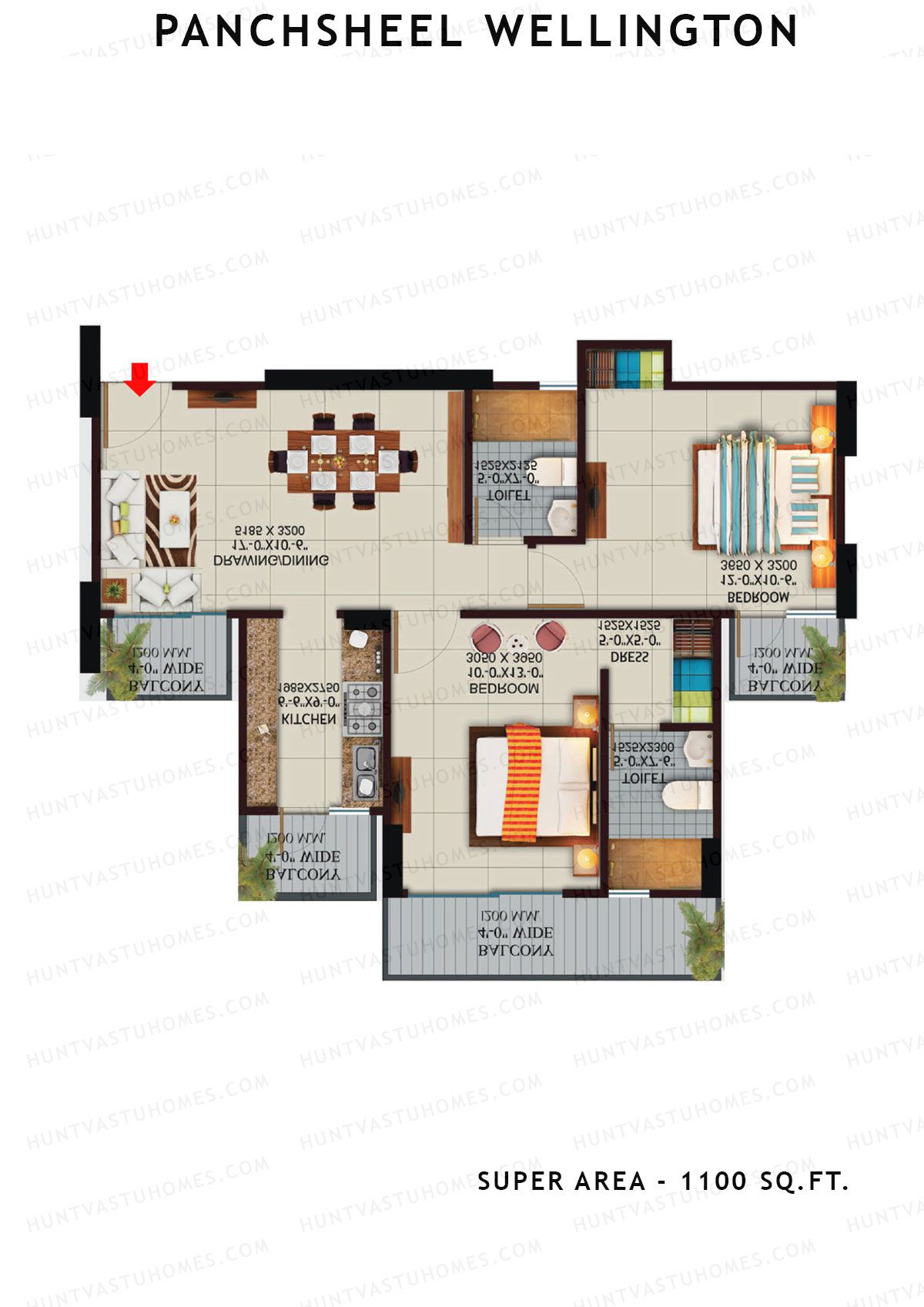 Panchsheel Wellington Block T7 Unit 5 Floor Plan