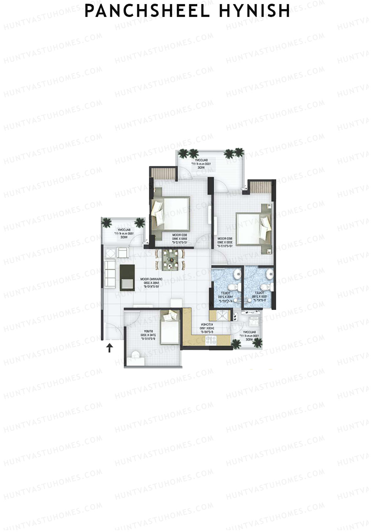 Panchsheel Hynish Tower 10 Unit 2 Floor Plan