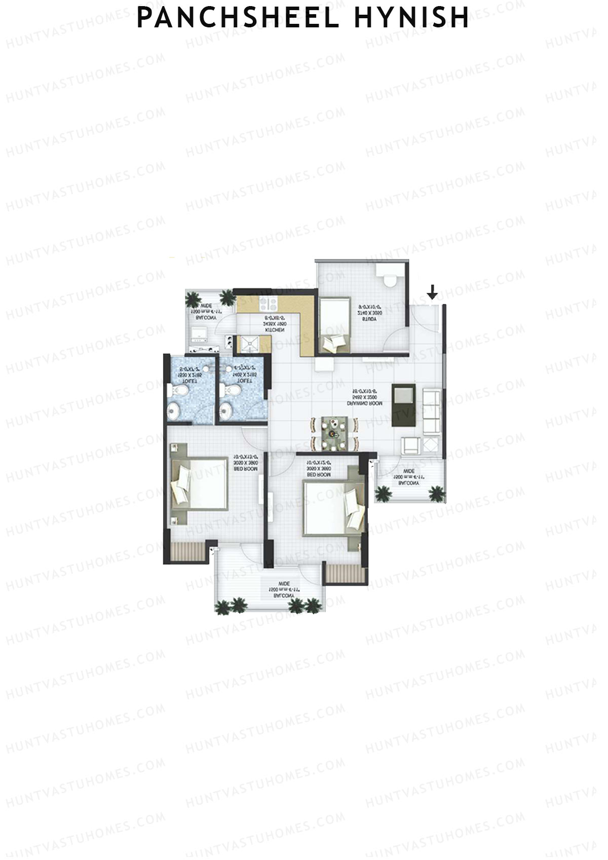 Panchsheel Hynish Tower 10 Unit 7 Floor Plan
