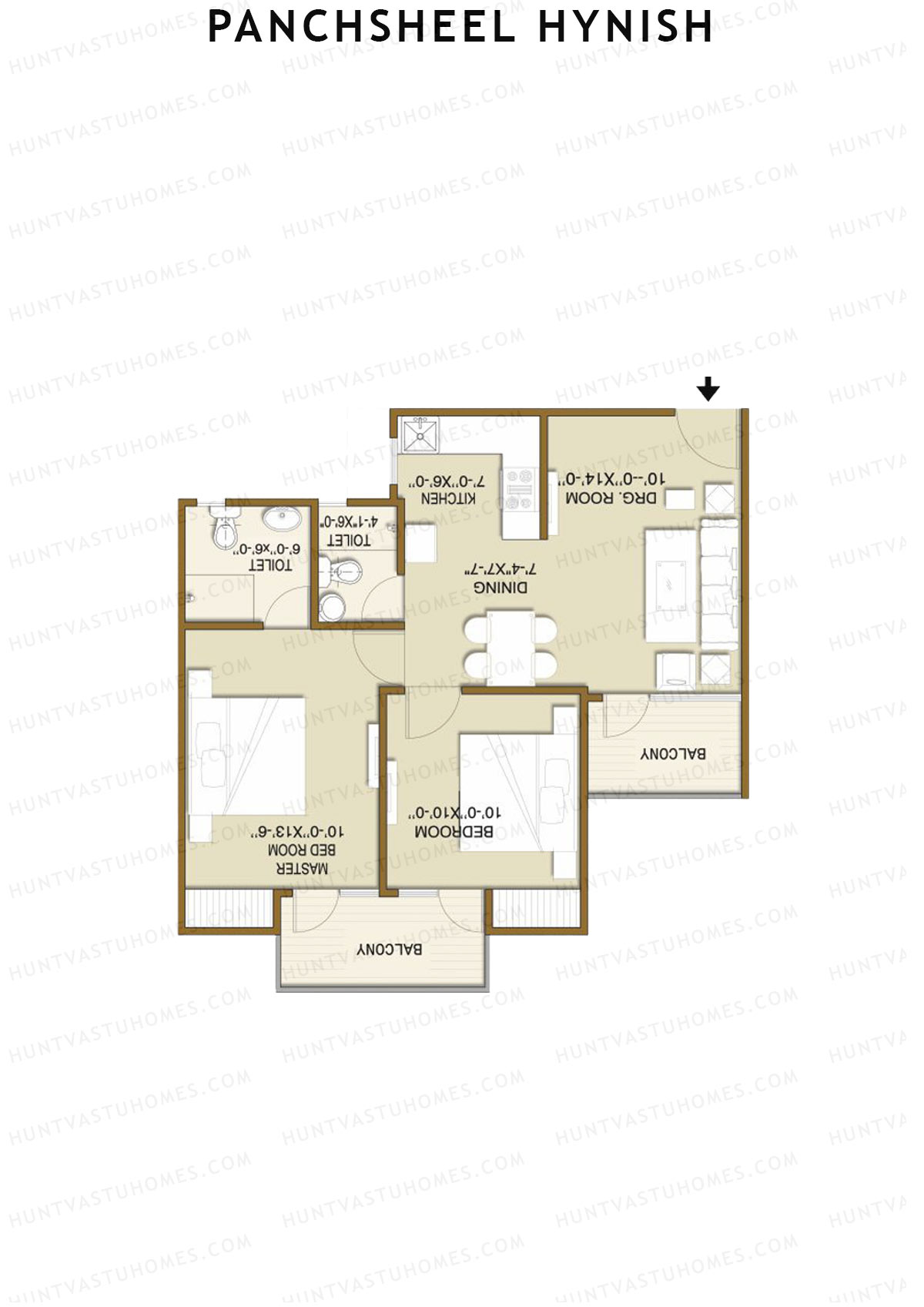 Panchsheel Hynish Tower 4 Unit 5 Floor Plan