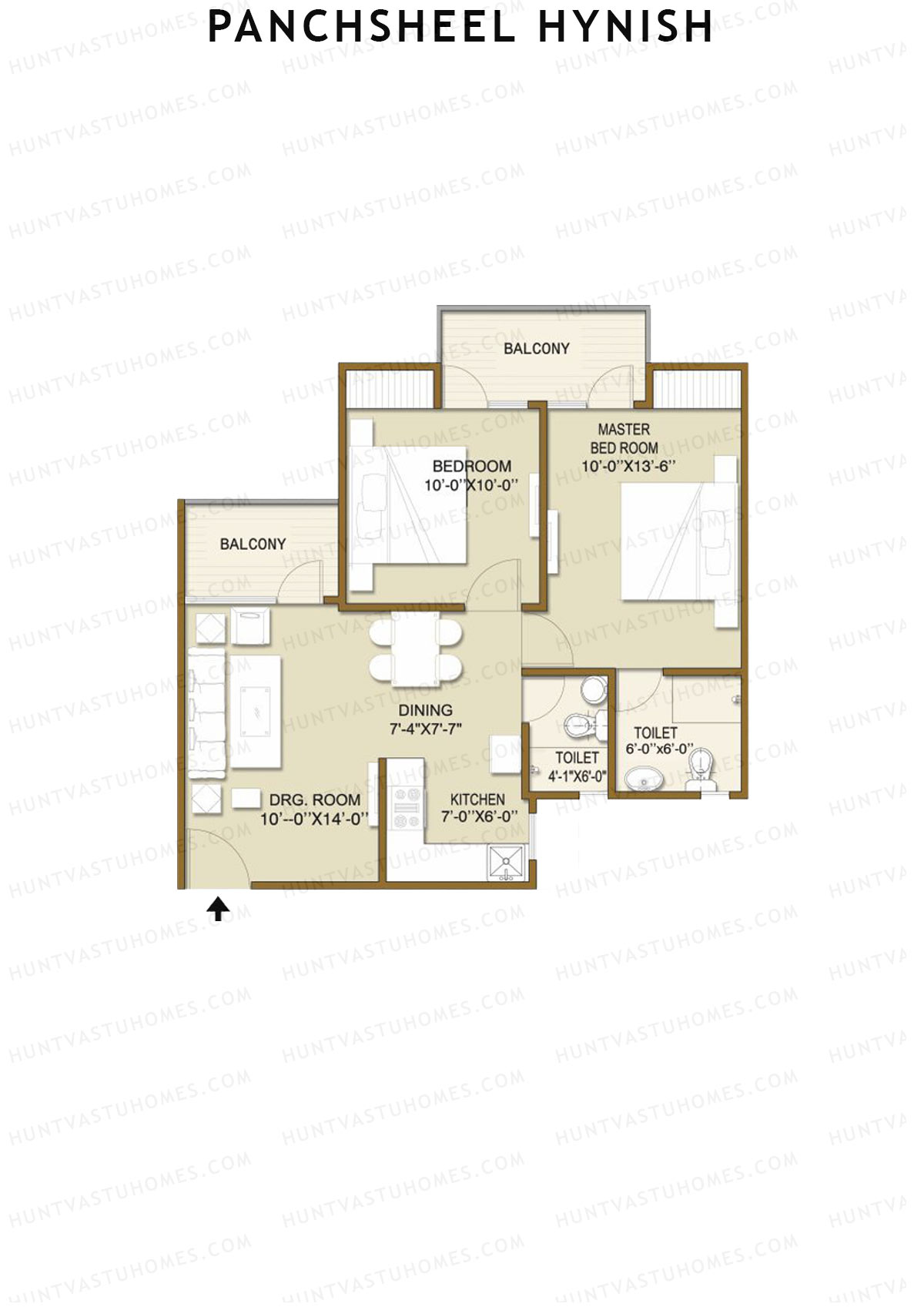 Panchsheel Hynish Tower 8 Unit 2 Floor Plan