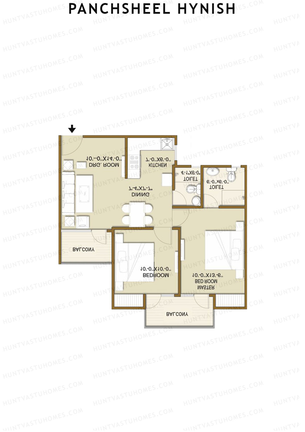 Panchsheel Hynish Tower 8 Unit 3 Floor Plan