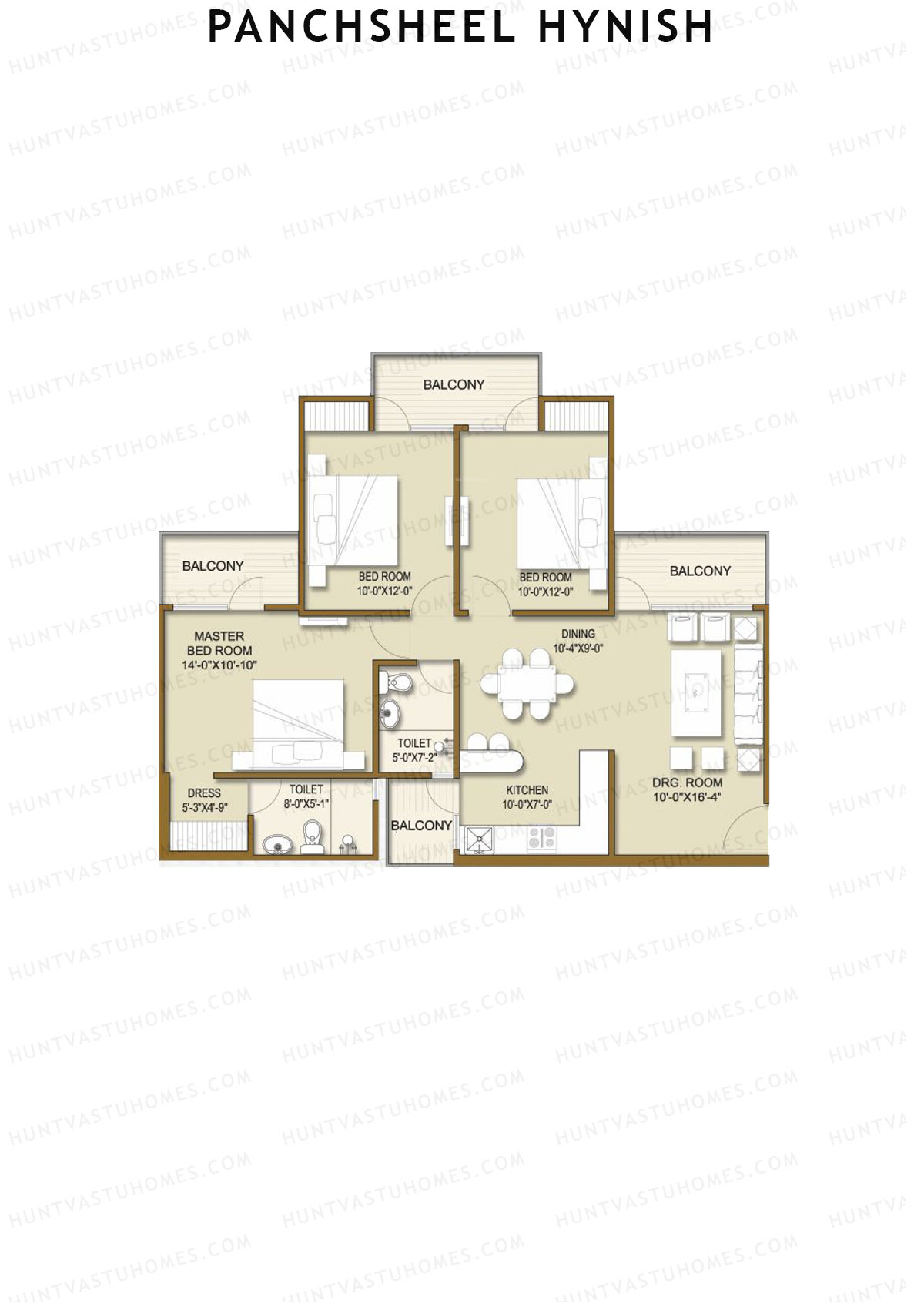 Panchsheel Hynish Tower 9 Unit 1 Floor Plan