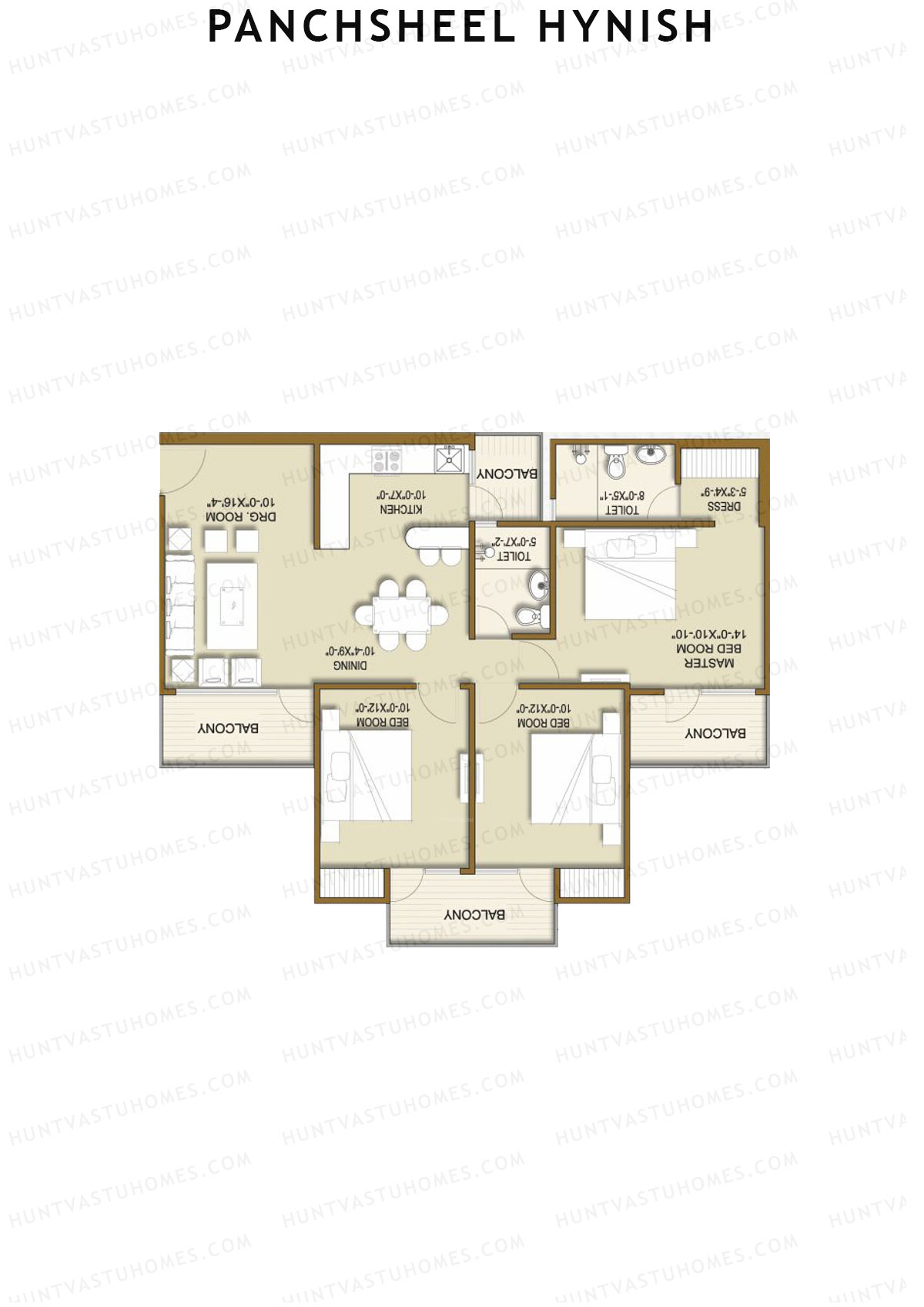 Panchsheel Hynish Tower 9 Unit 3 Floor Plan