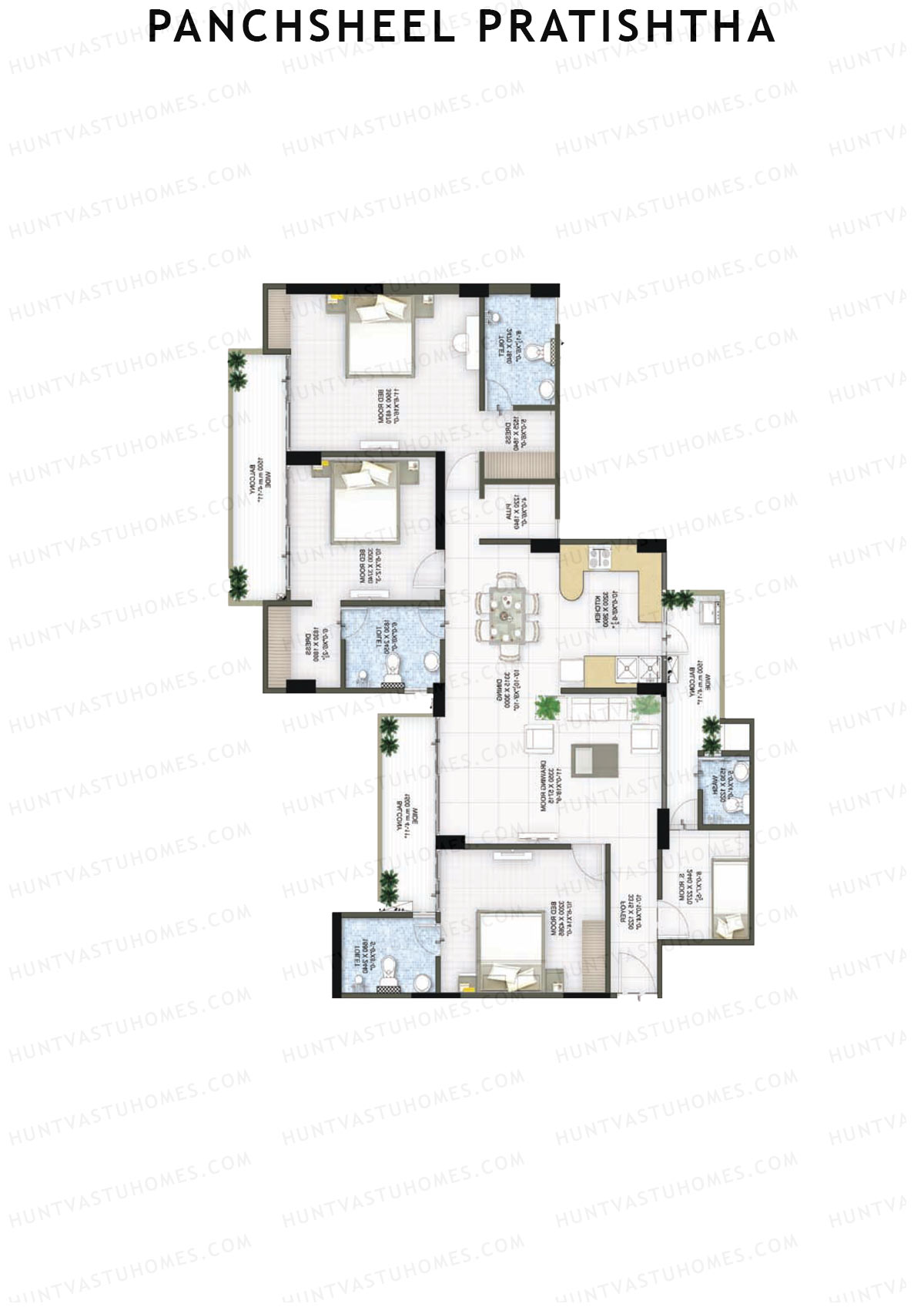 Panchsheel Pratishtha Block 1 Unit 2 Floor Plan