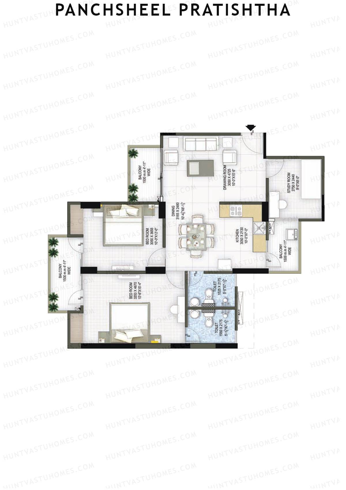 Panchsheel Pratishtha Block 3 Unit 1 Floor Plan