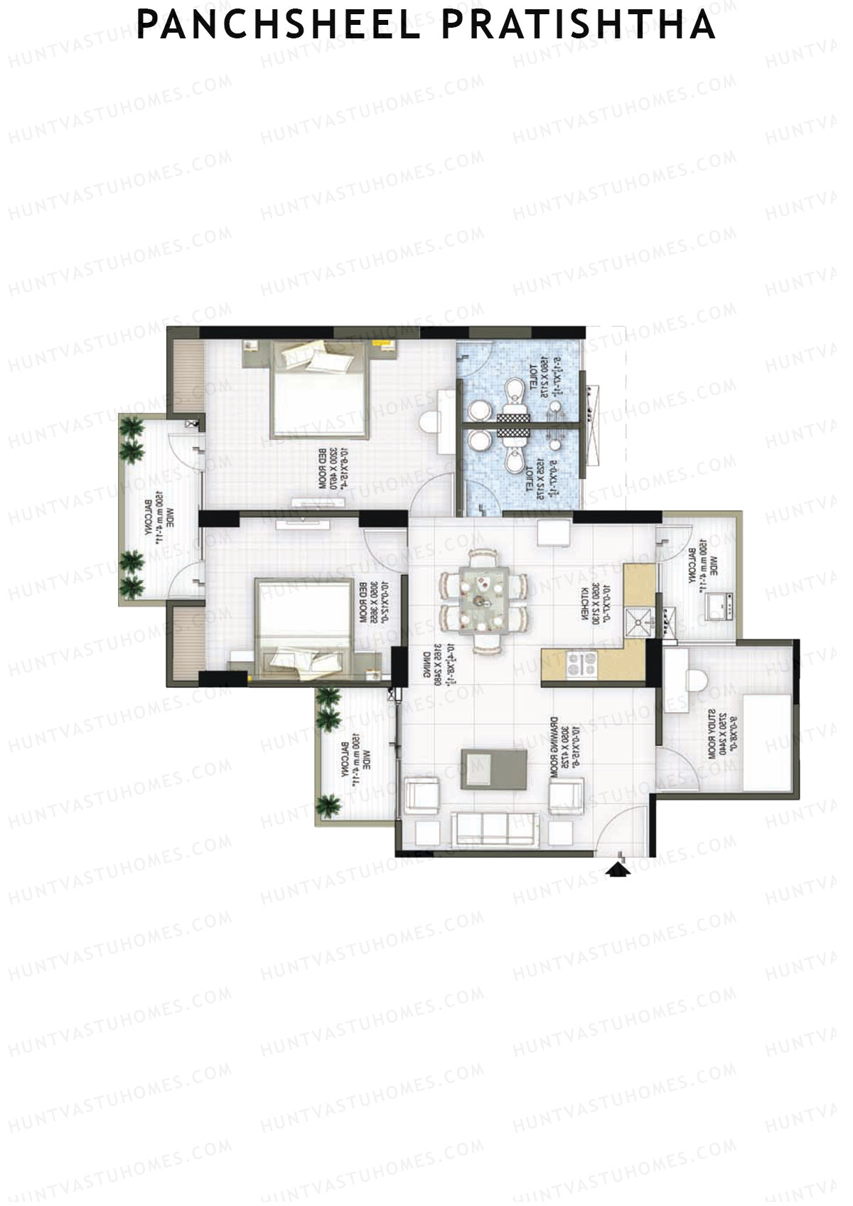 Panchsheel Pratishtha Block 3 Unit 2 Floor Plan