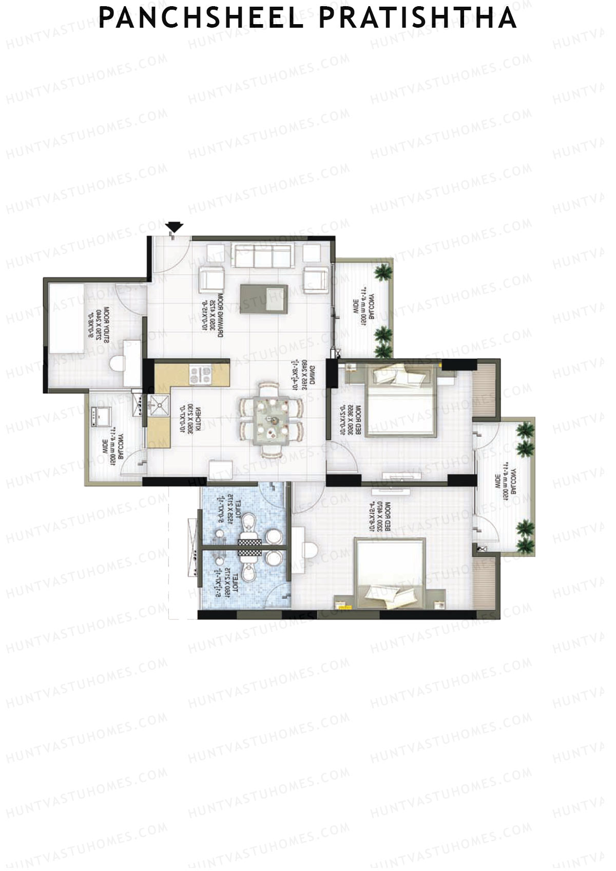 Panchsheel Pratishtha Block 3 Unit 4 Floor Plan