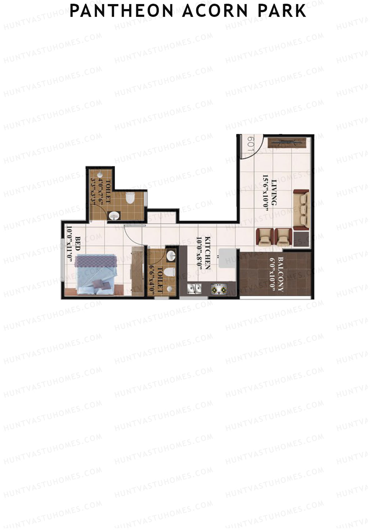 Pantheon Acorn Park Wing A Unit 1 Floor Plan