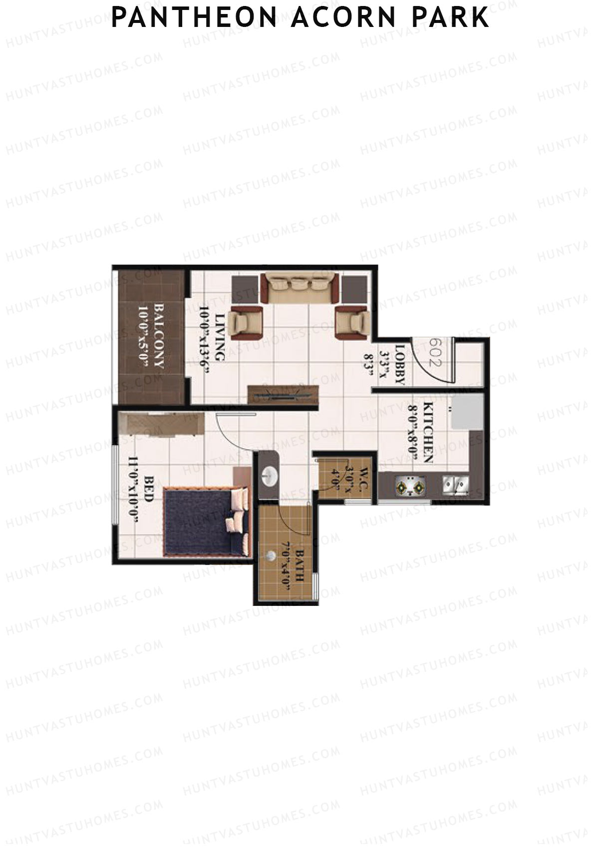 Pantheon Acorn Park Wing A Unit 2 Floor Plan