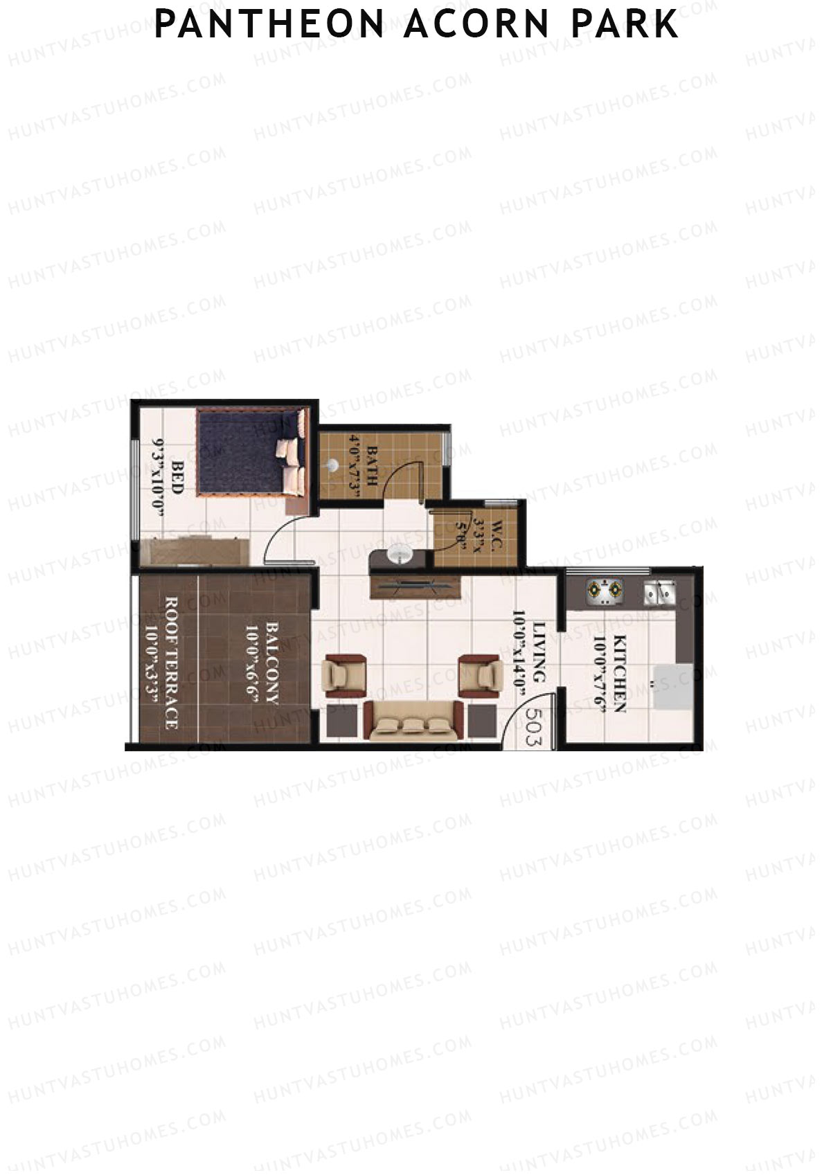Pantheon Acorn Park Wing A Unit 3 Floor Plan