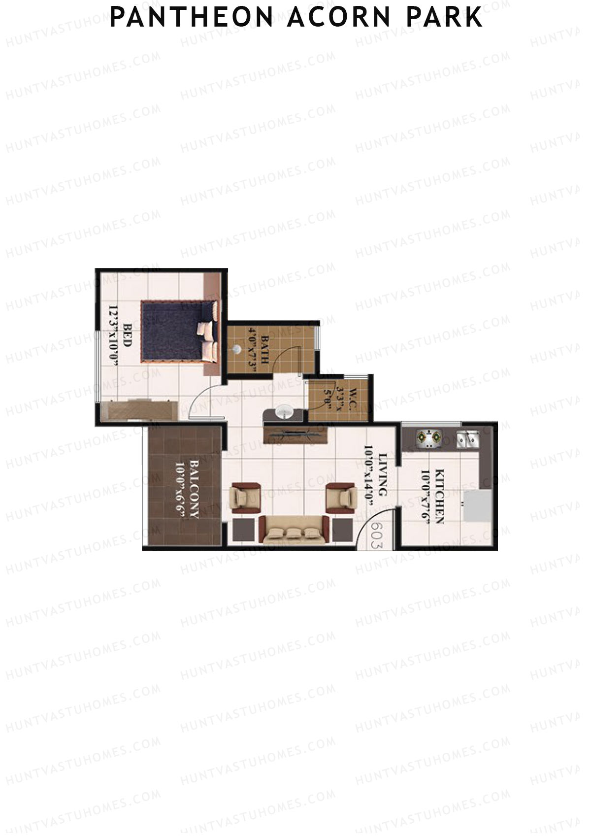 Pantheon Acorn Park Wing A Unit 3 Floor Plan