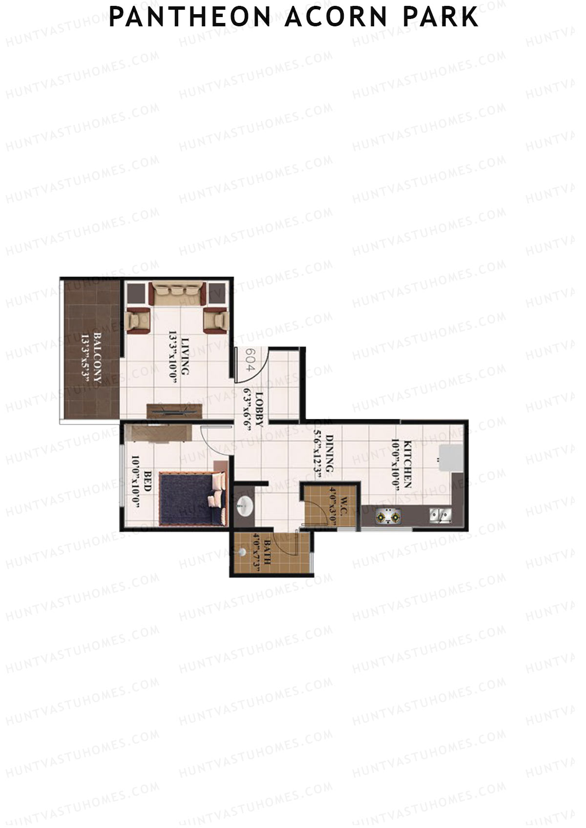 Pantheon Acorn Park Wing A Unit 4 Floor Plan