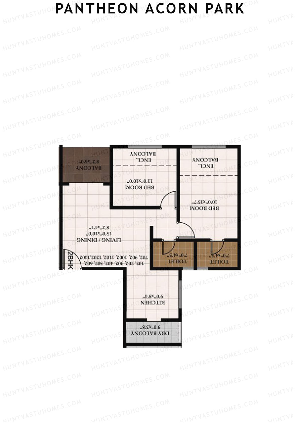 Pantheon Acorn Park Wing C Unit 2 Floor Plan