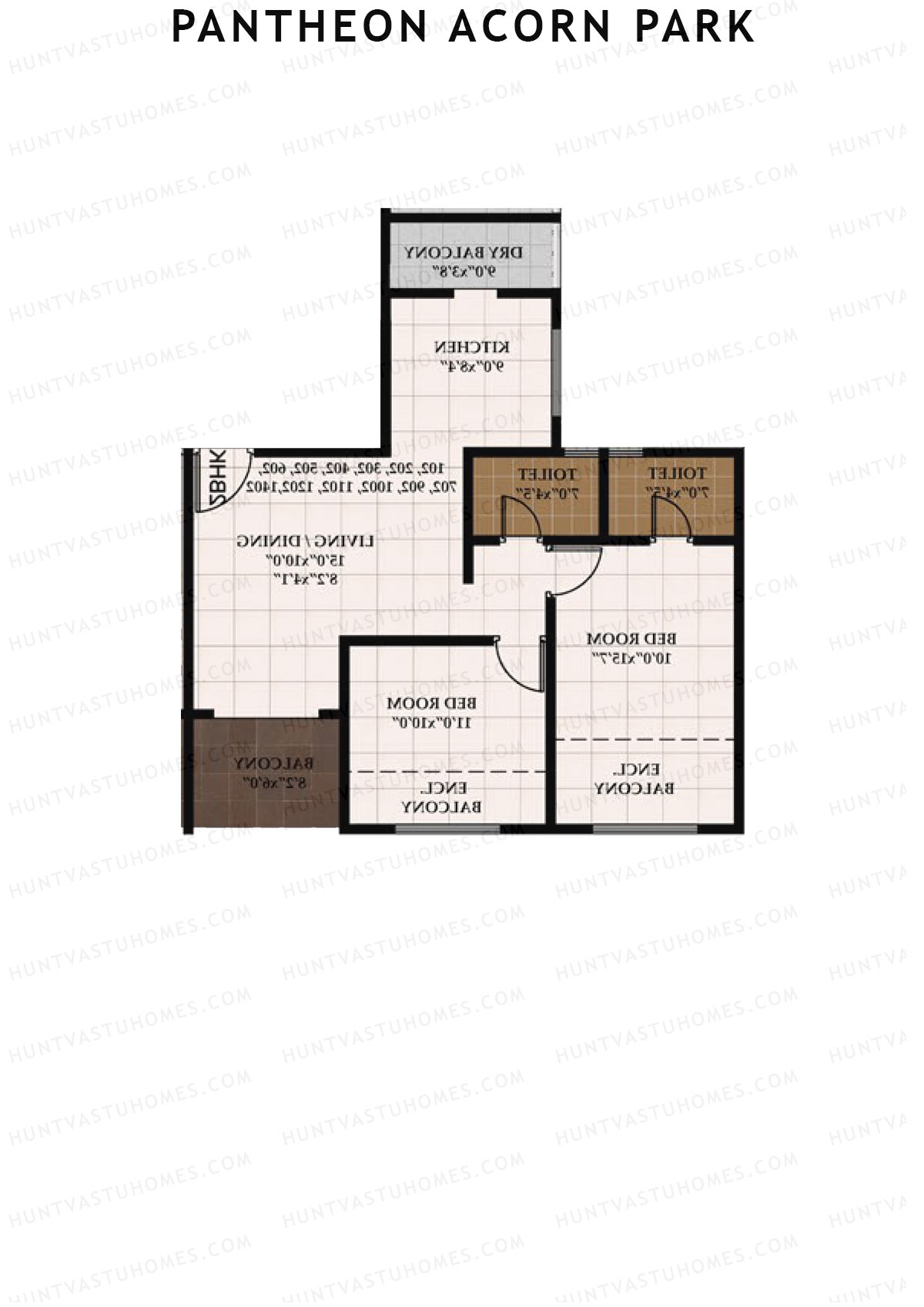 Pantheon Acorn Park Wing C Unit 3 Floor Plan