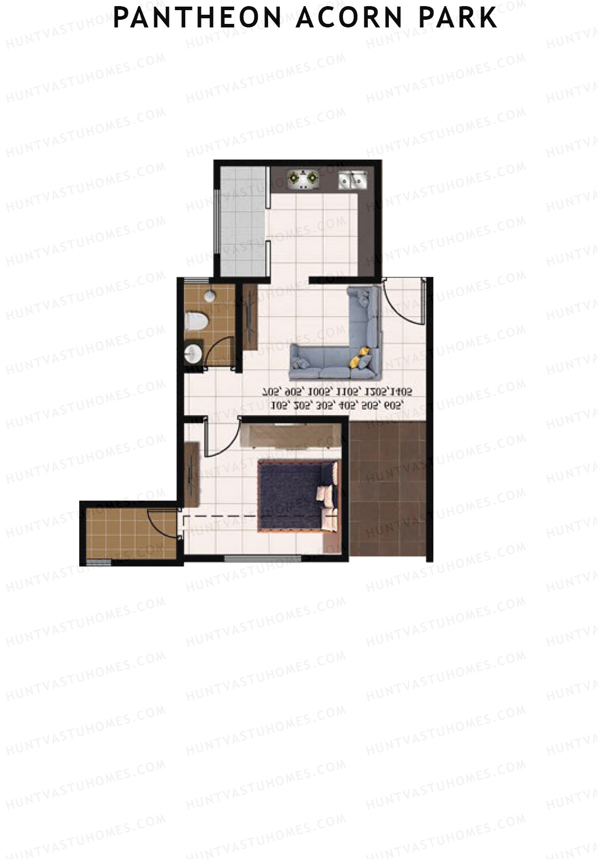 Pantheon Acorn Park Wing C Unit 4 Floor Plan