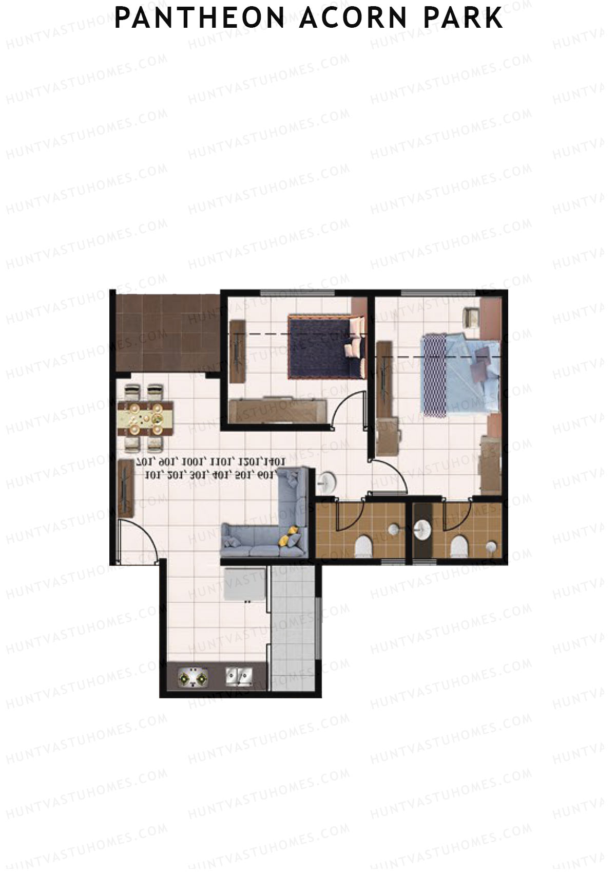 Pantheon Acorn Park Wing D Unit 10 Floor Plan