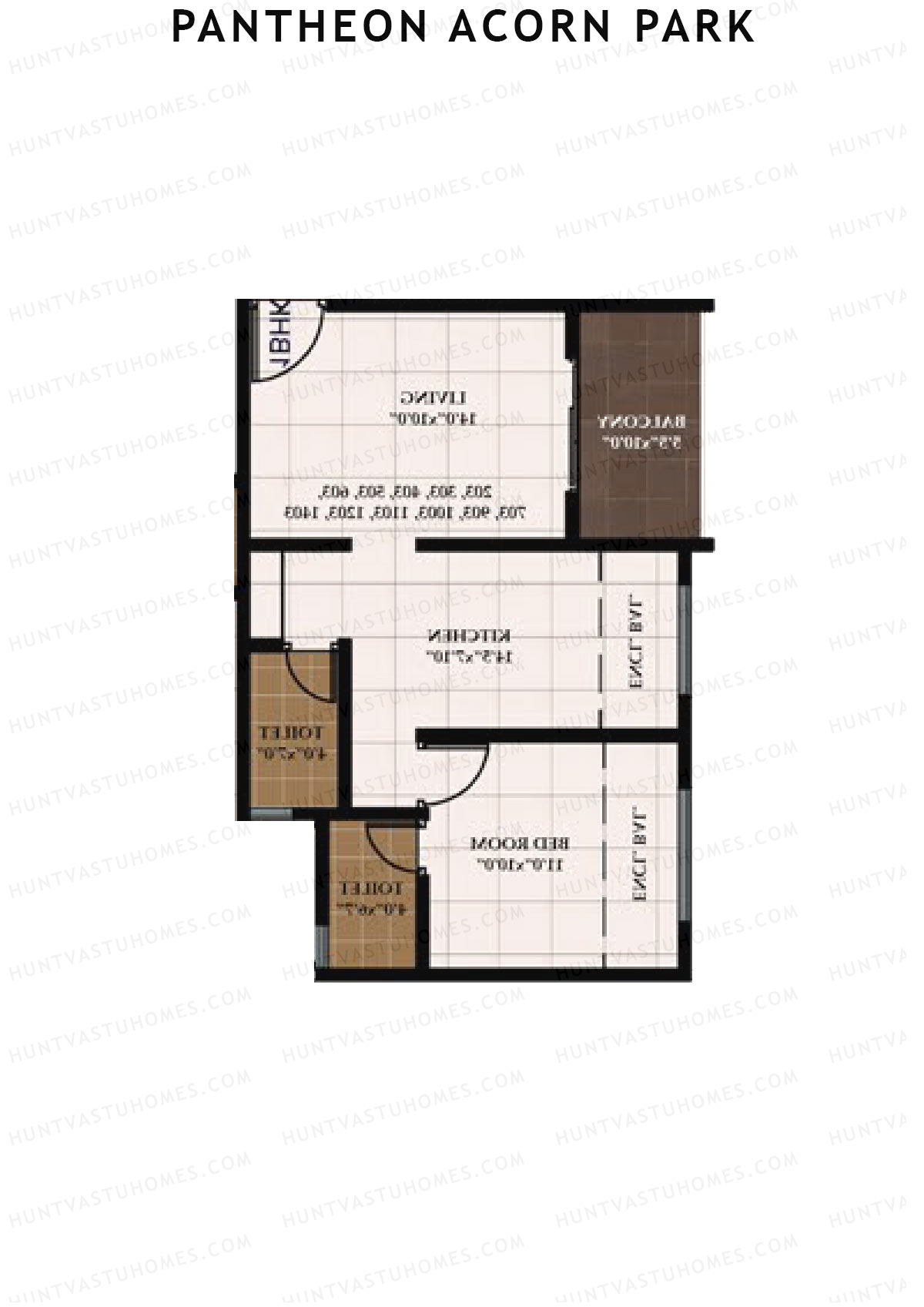 Pantheon Acorn Park Wing D Unit 4 Floor Plan