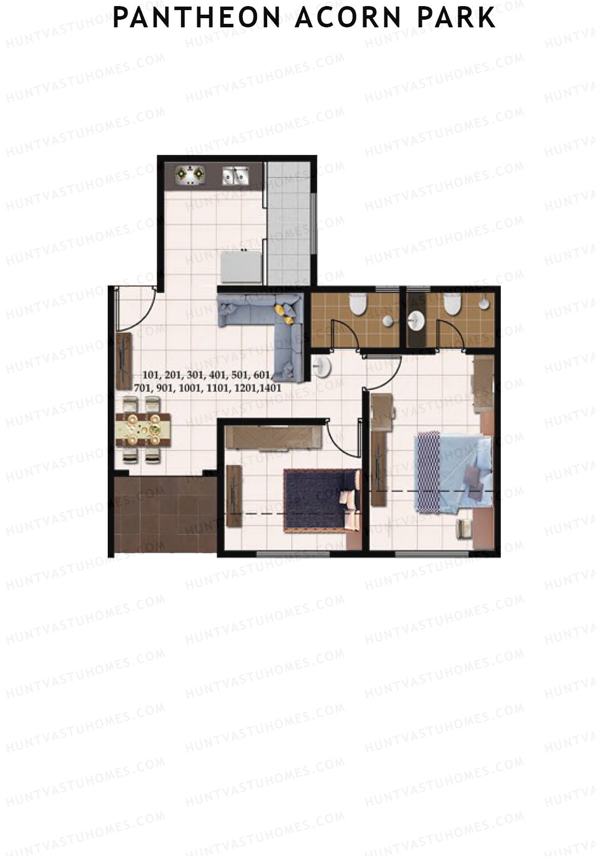 Pantheon Acorn Park Wing D Unit 7 Floor Plan