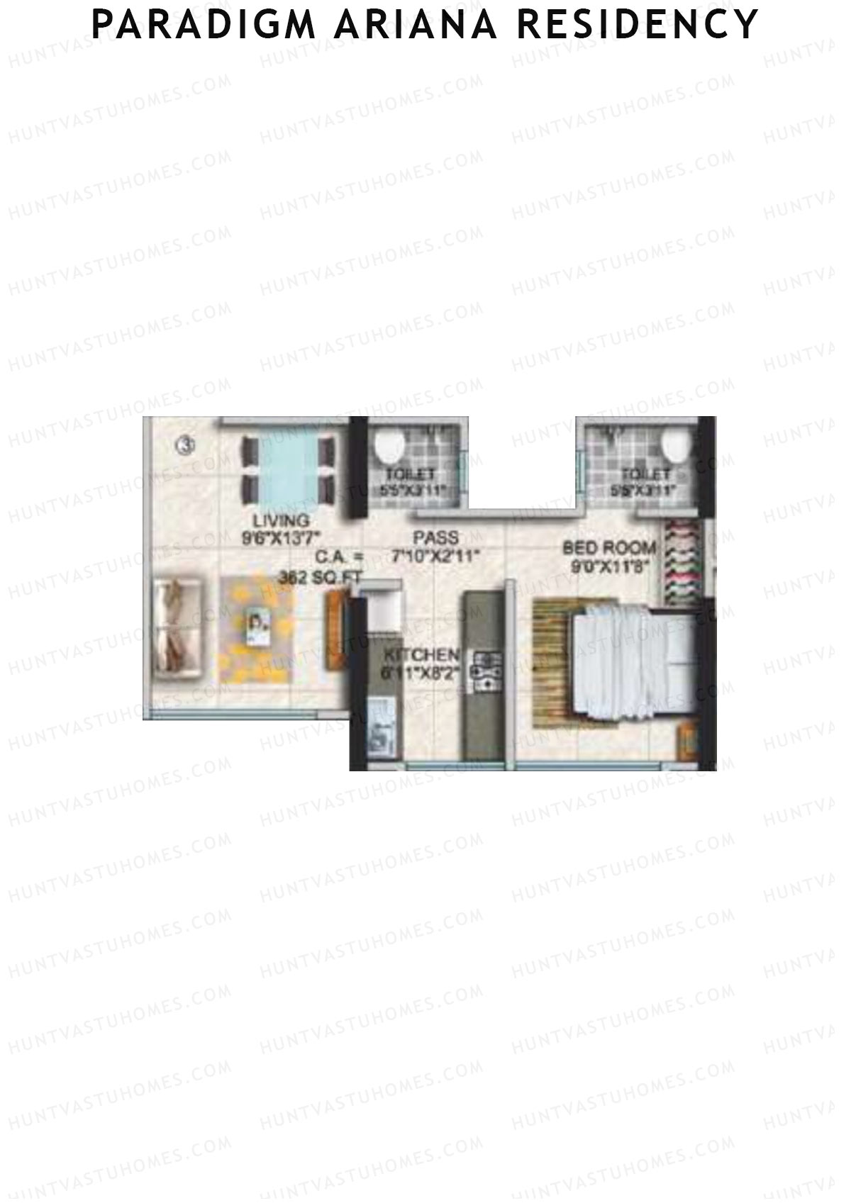 Paradigm Ariana Residency Wing C Unit 3 Floor Plan