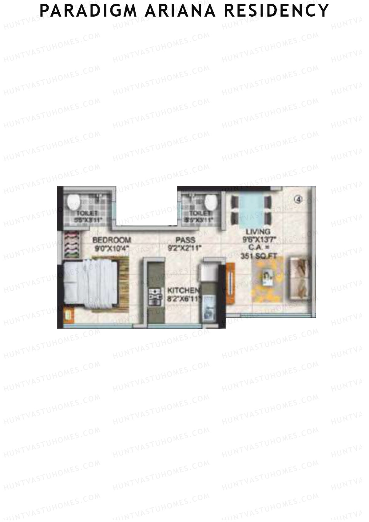 Paradigm Ariana Residency Wing C Unit 4 Floor Plan